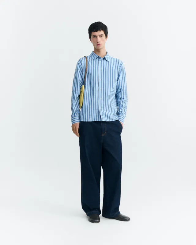 Camisa rayas azul Jimbo sold by Thinking Mu