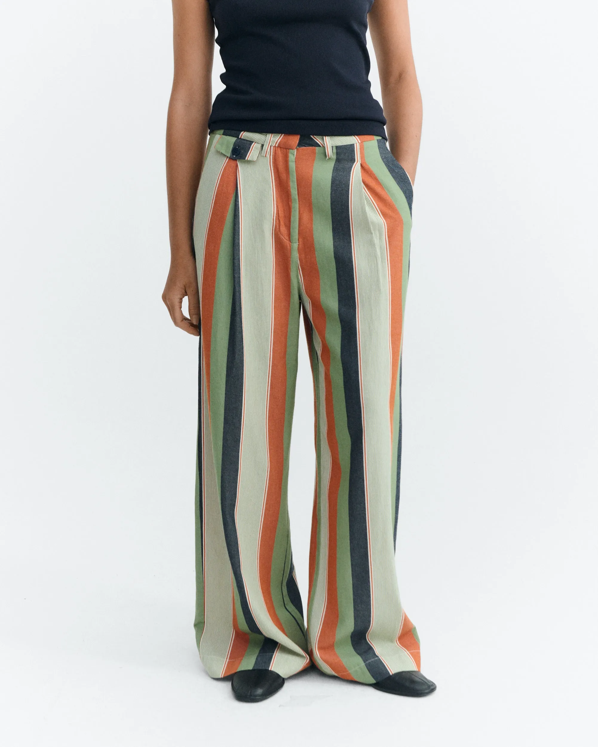 Pantalón wide leg tiro bajo rayas multicolor Pat sold by Thinking Mu product image thumbnail 2