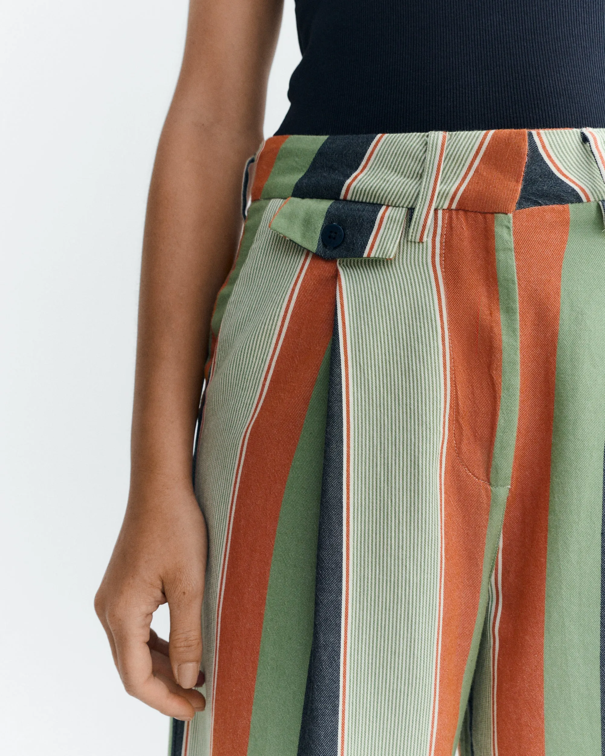 Pantalón wide leg tiro bajo rayas multicolor Pat sold by Thinking Mu product image thumbnail 3