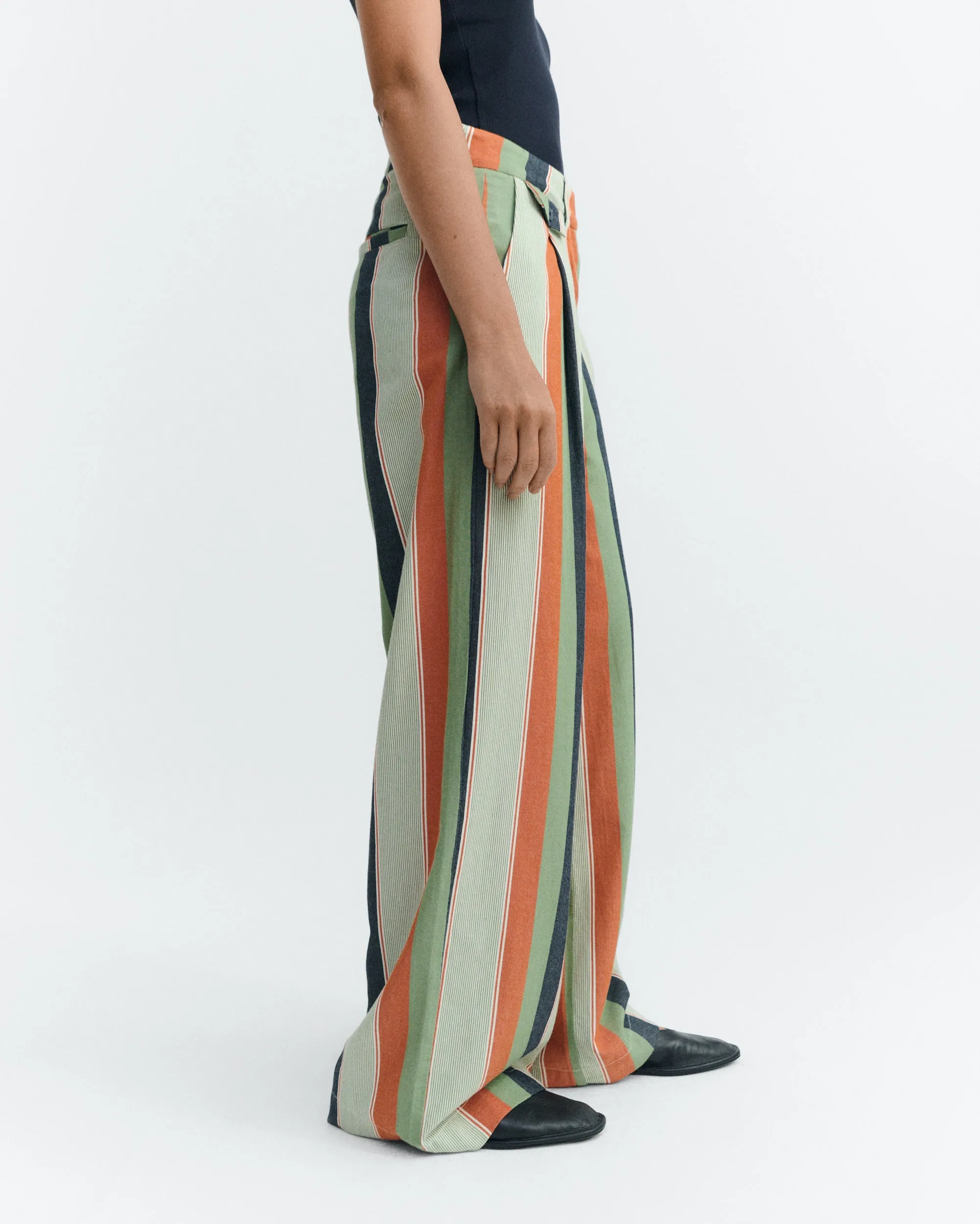 Pantalón wide leg tiro bajo rayas multicolor Pat sold by Thinking Mu product image thumbnail 4