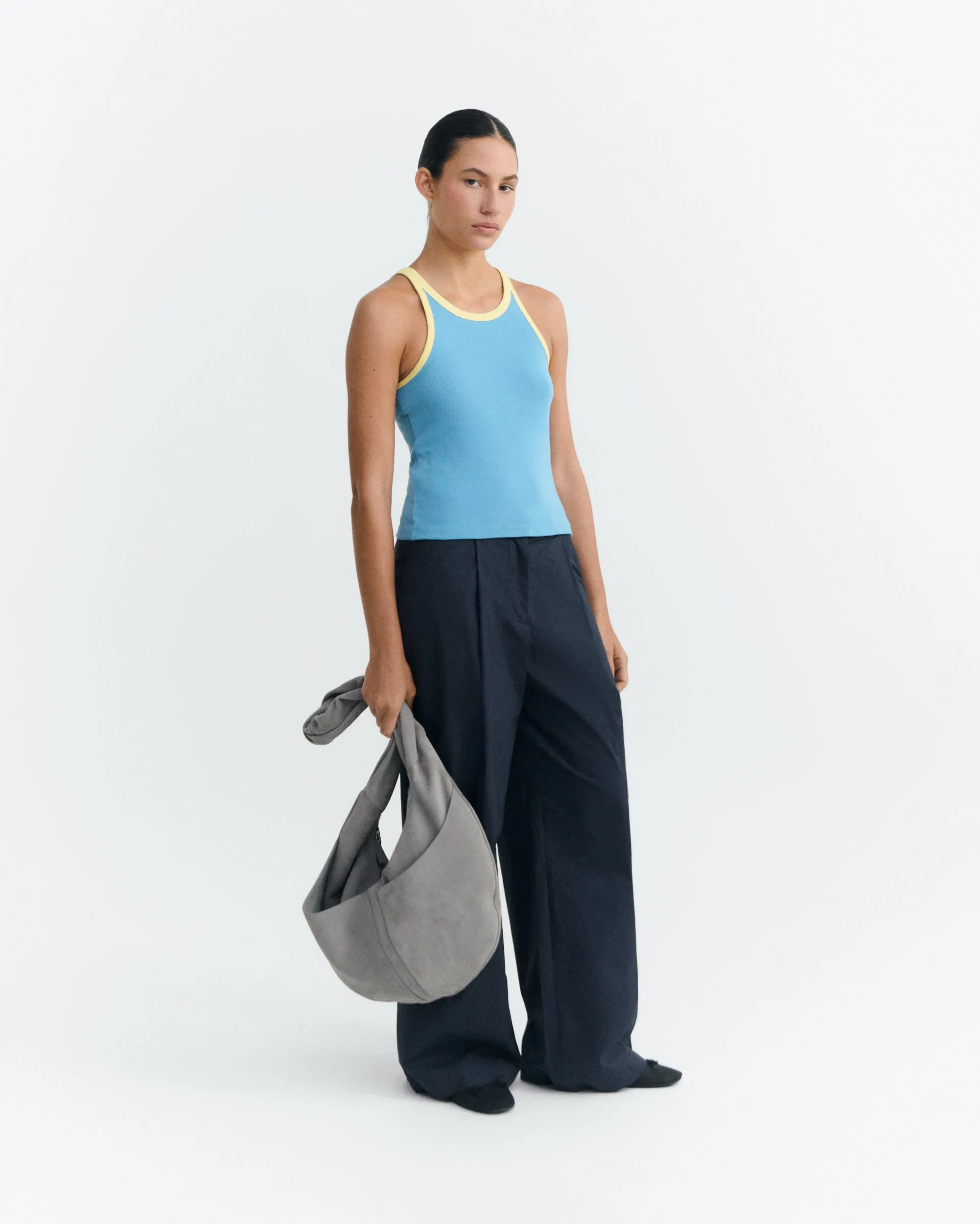 Top halter azul contraste amarillo Harriet sold by Thinking Mu product image thumbnail 2