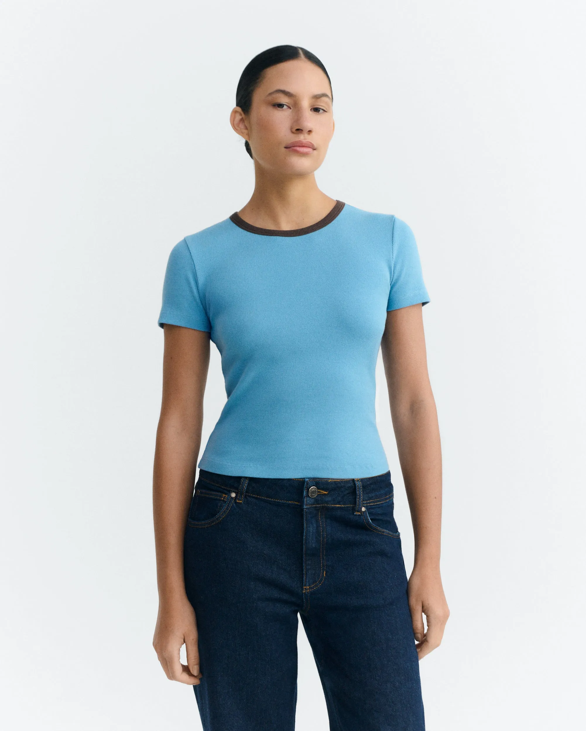 Top slim azul lazo abertura espalda Rio sold by Thinking Mu product image thumbnail 2
