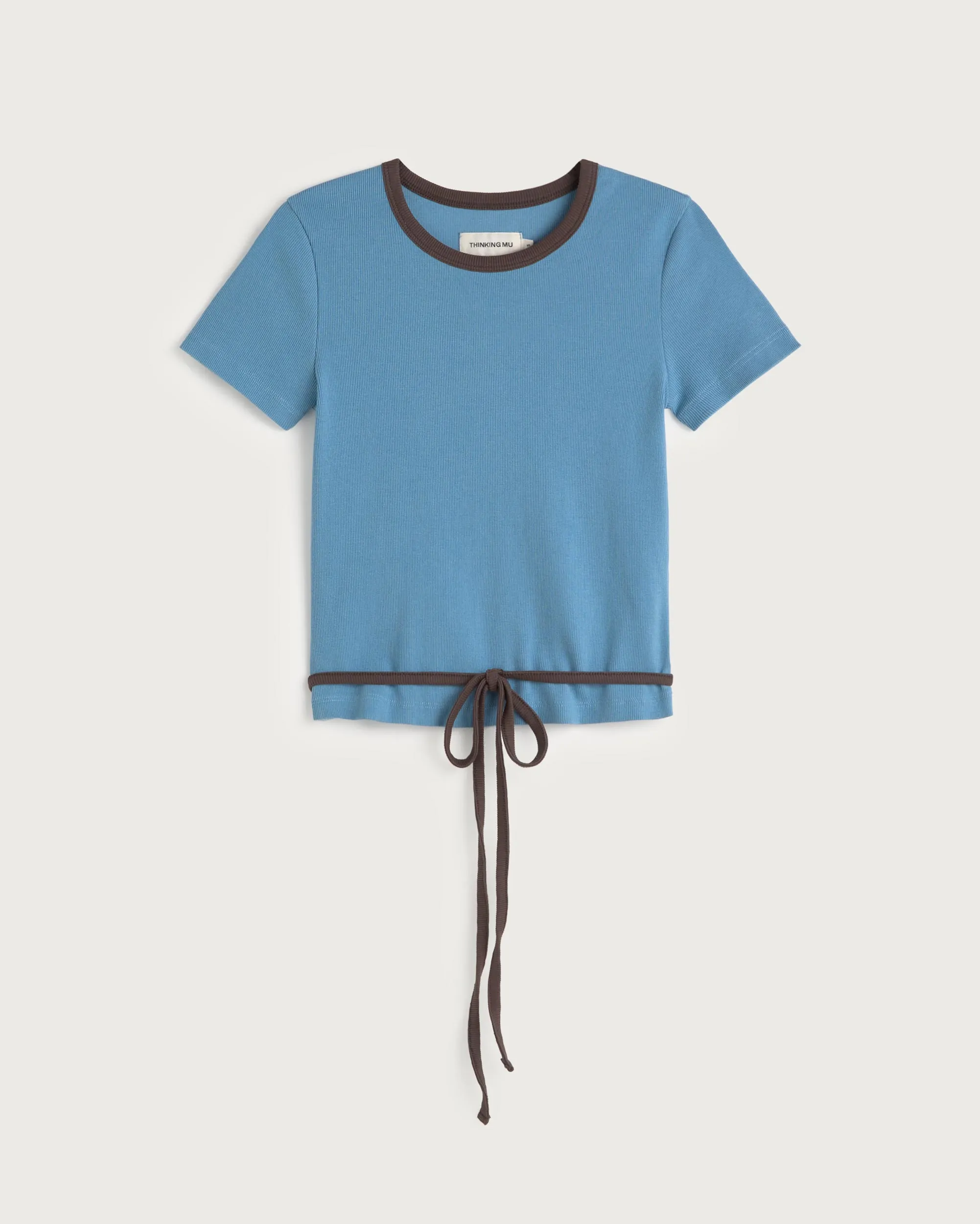 Top slim azul lazo abertura espalda Rio sold by Thinking Mu product image thumbnail 5