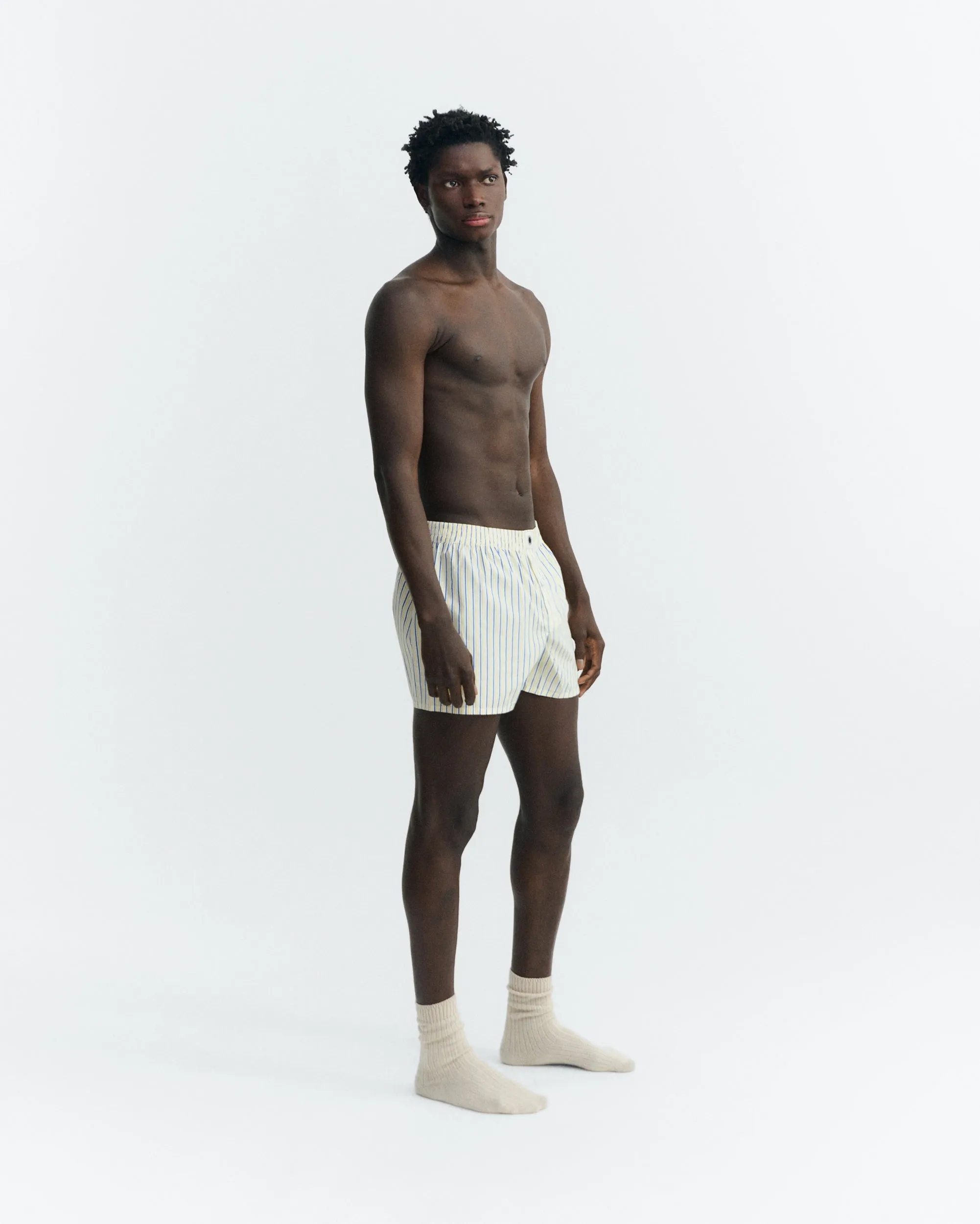 Boxer popelin rayas amarillas y azul sold by Thinking Mu product image thumbnail 2