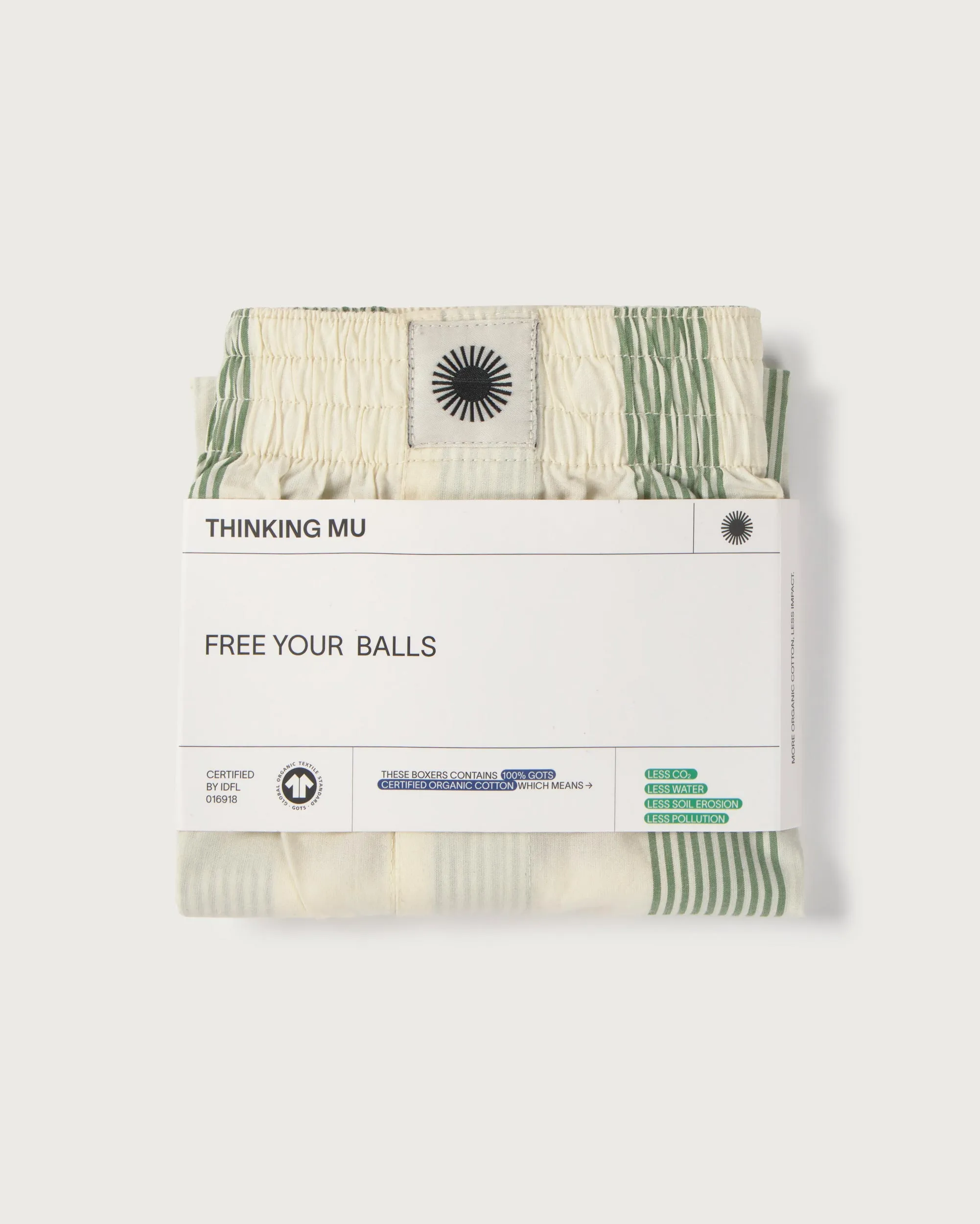 Boxer popelin rayas verde sold by Thinking Mu product image thumbnail 5