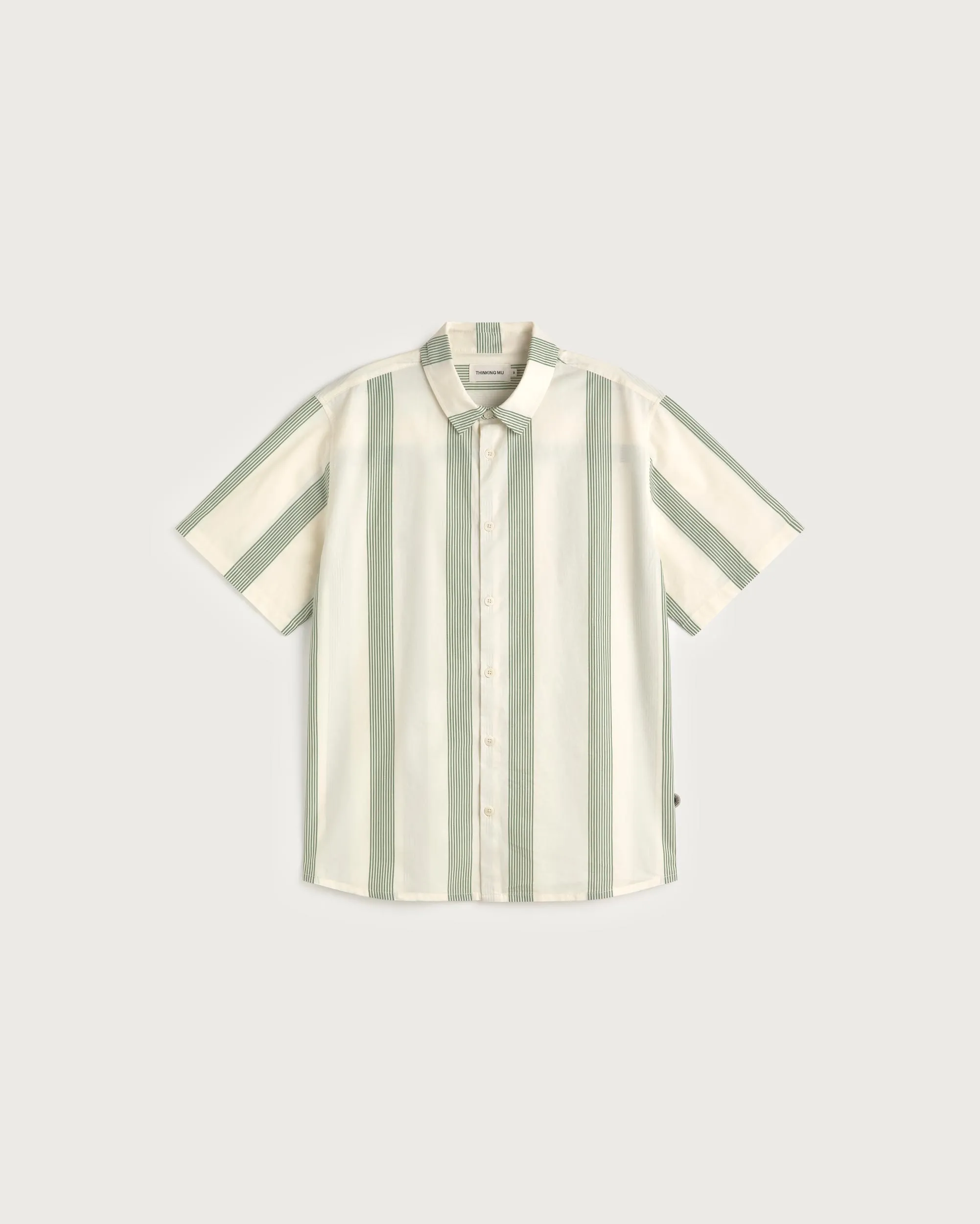 Camisa popelin rayas verde Tom sold by Thinking Mu product image thumbnail 5