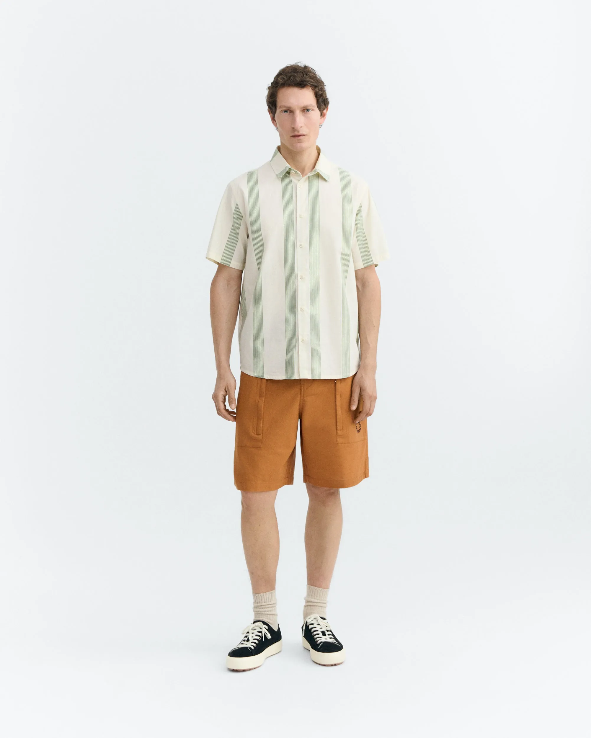 Camisa popelin rayas verde Tom sold by Thinking Mu product image thumbnail 3