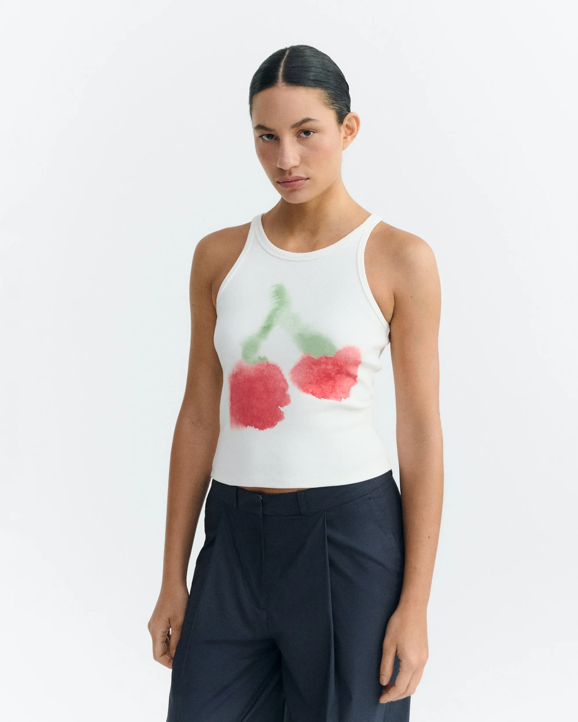 Top halter blurry cherry Harriet sold by Thinking Mu product image thumbnail 2