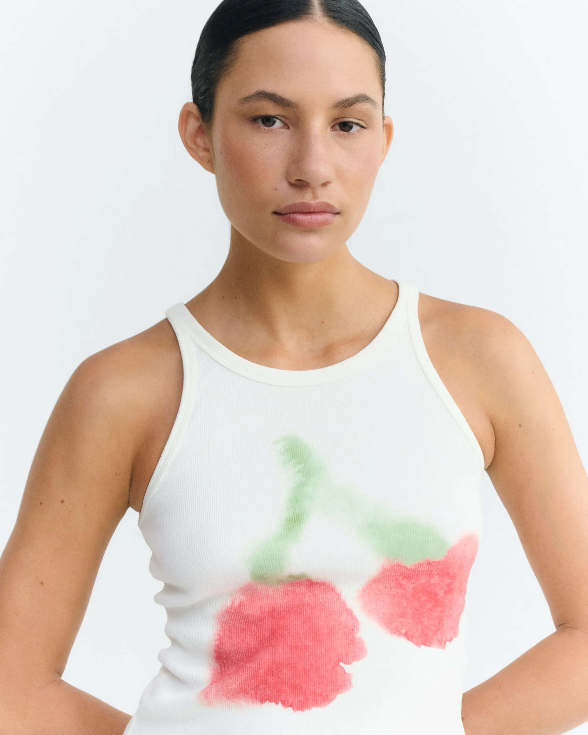 Top halter blurry cherry Harriet sold by Thinking Mu product image thumbnail 3