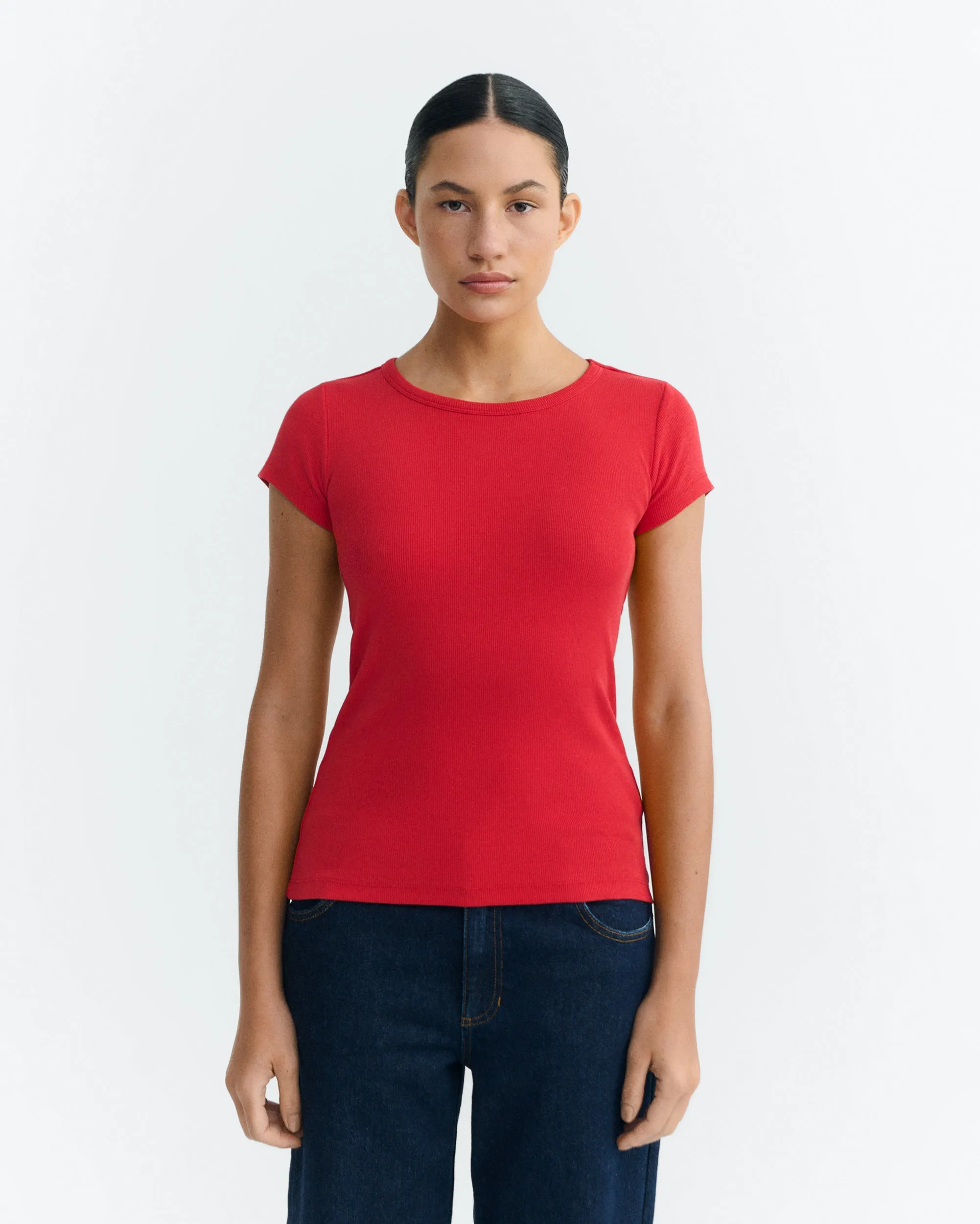 Camiseta slim roja Mirna-R sold by Thinking Mu product image thumbnail 2