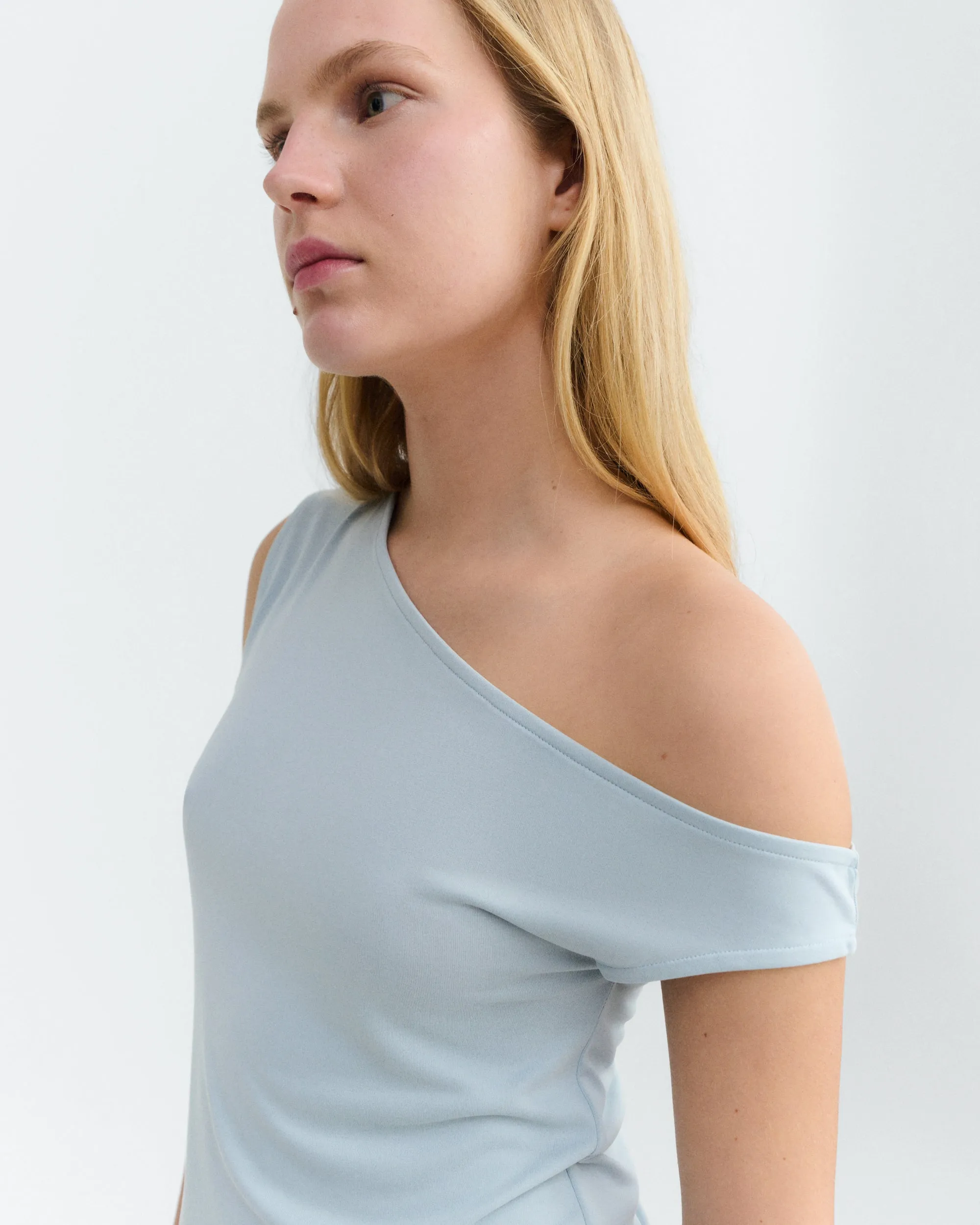 Top azul asimétrico Zohar sold by Thinking Mu product image thumbnail 3