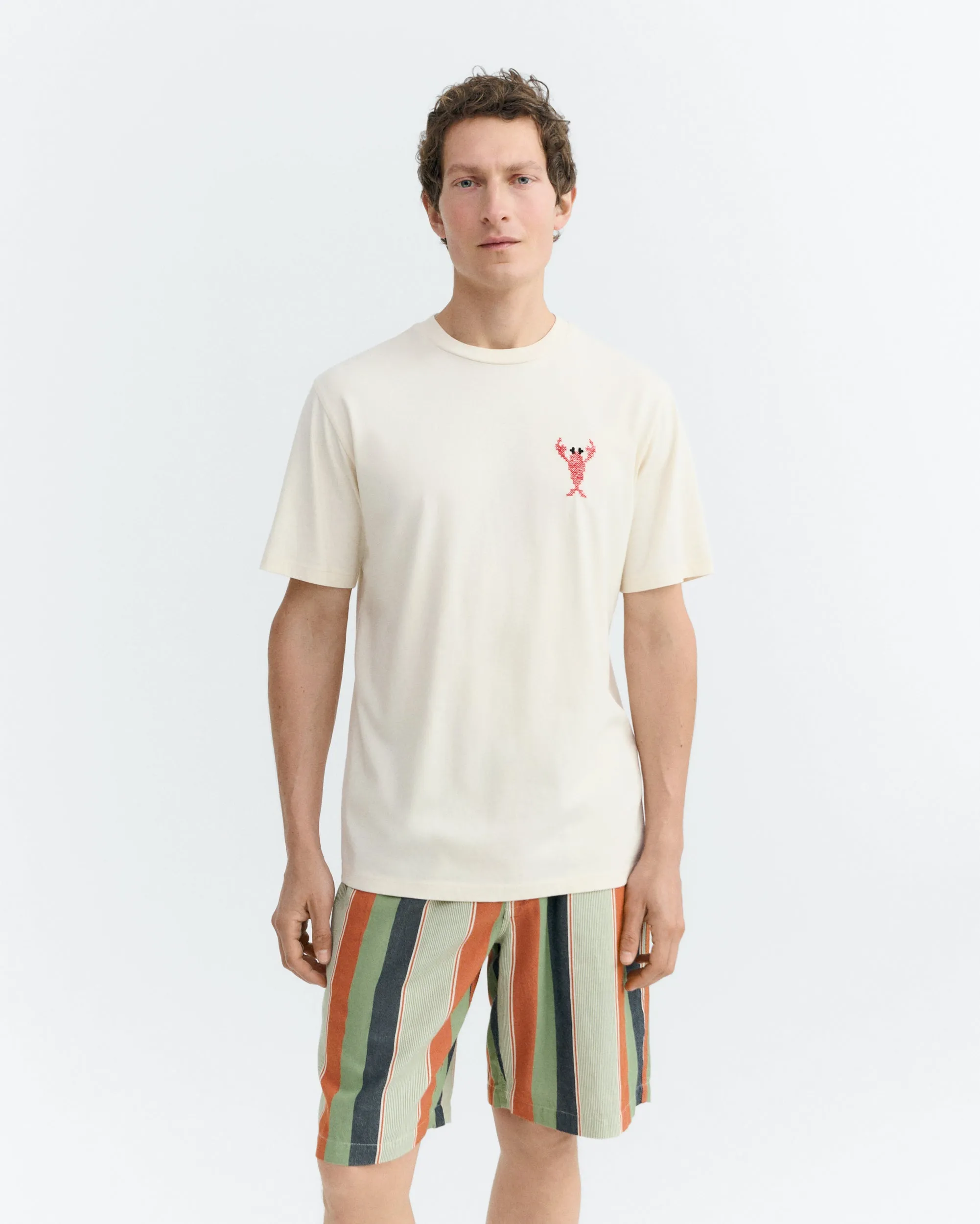 Camiseta bordada lobster Zach sold by Thinking Mu product image thumbnail 2