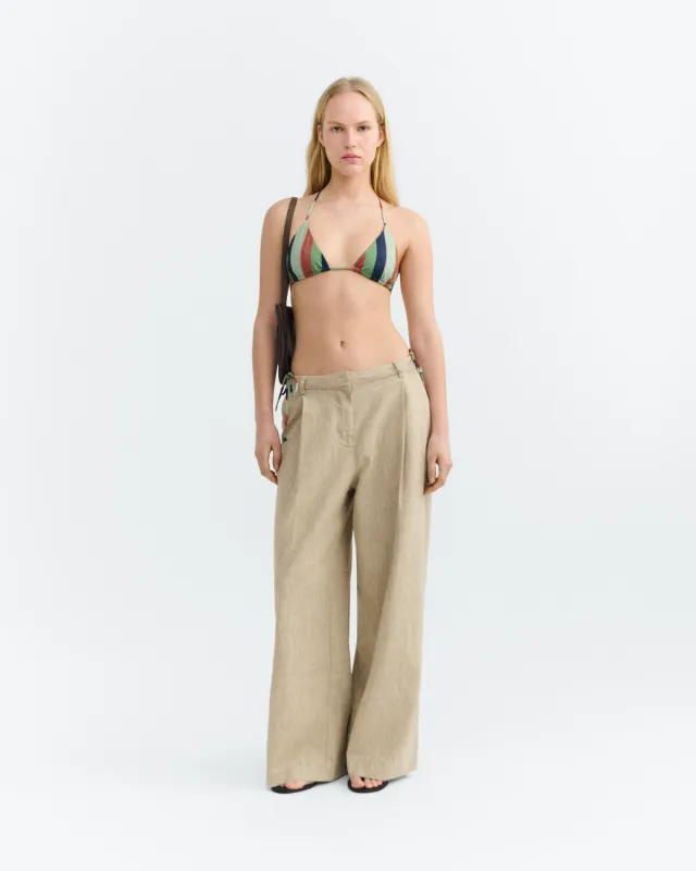 Top bikini ajustable rayas multicolor Calabria made by Thinking Mu