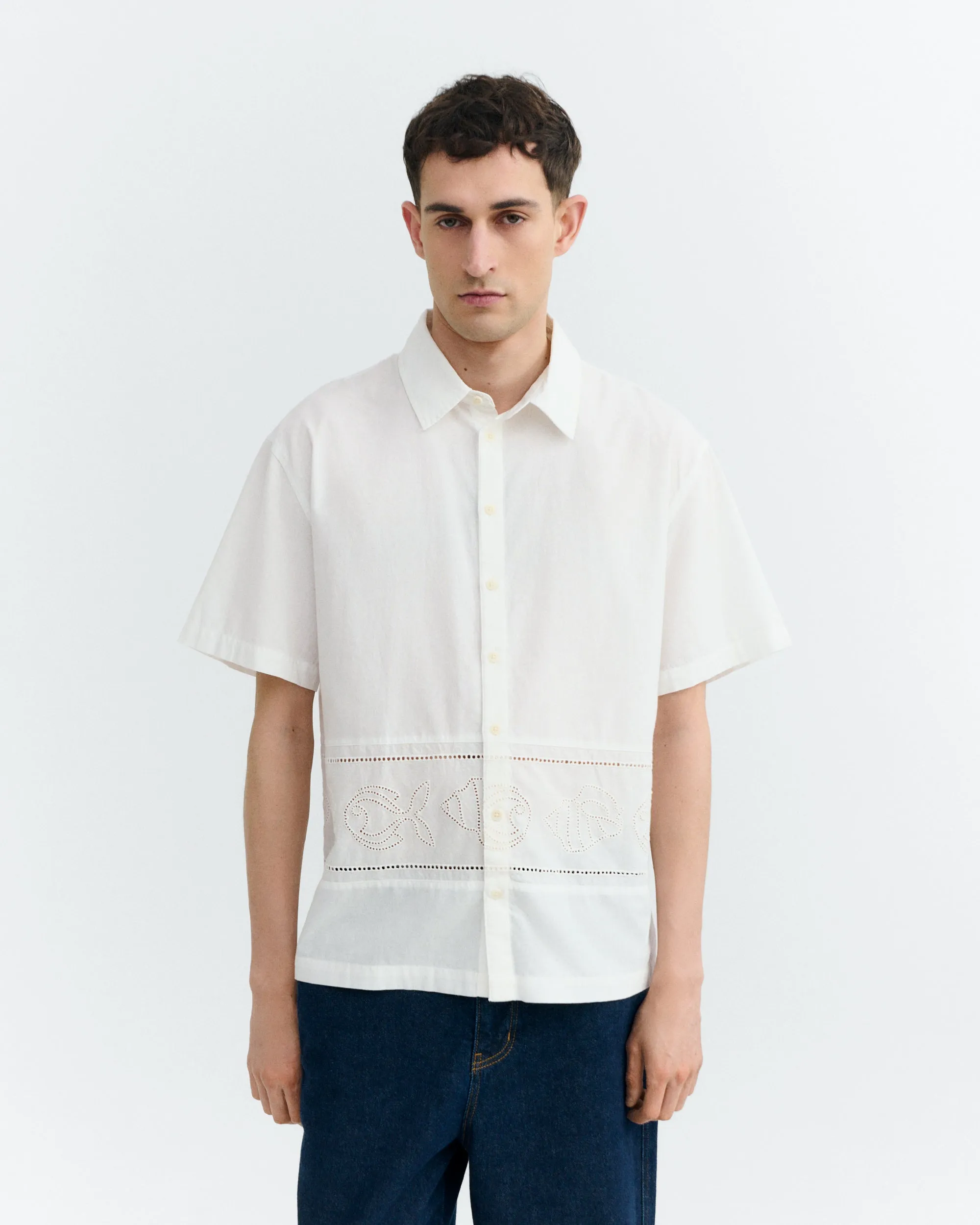 Camisa oversize bordada blanca Kurtis sold by Thinking Mu product image thumbnail 2