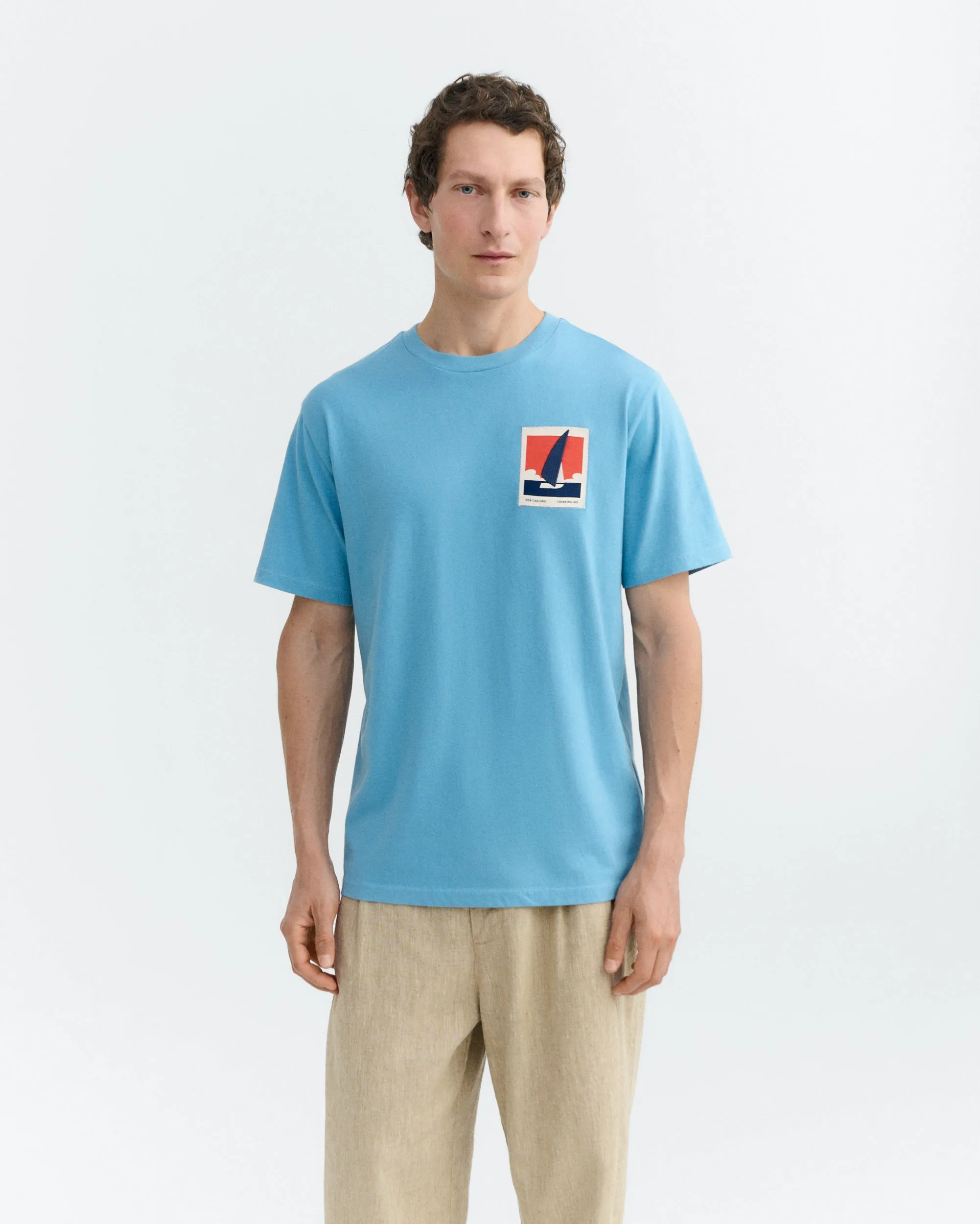 Camiseta azul patched optimist Zach sold by Thinking Mu product image thumbnail 2