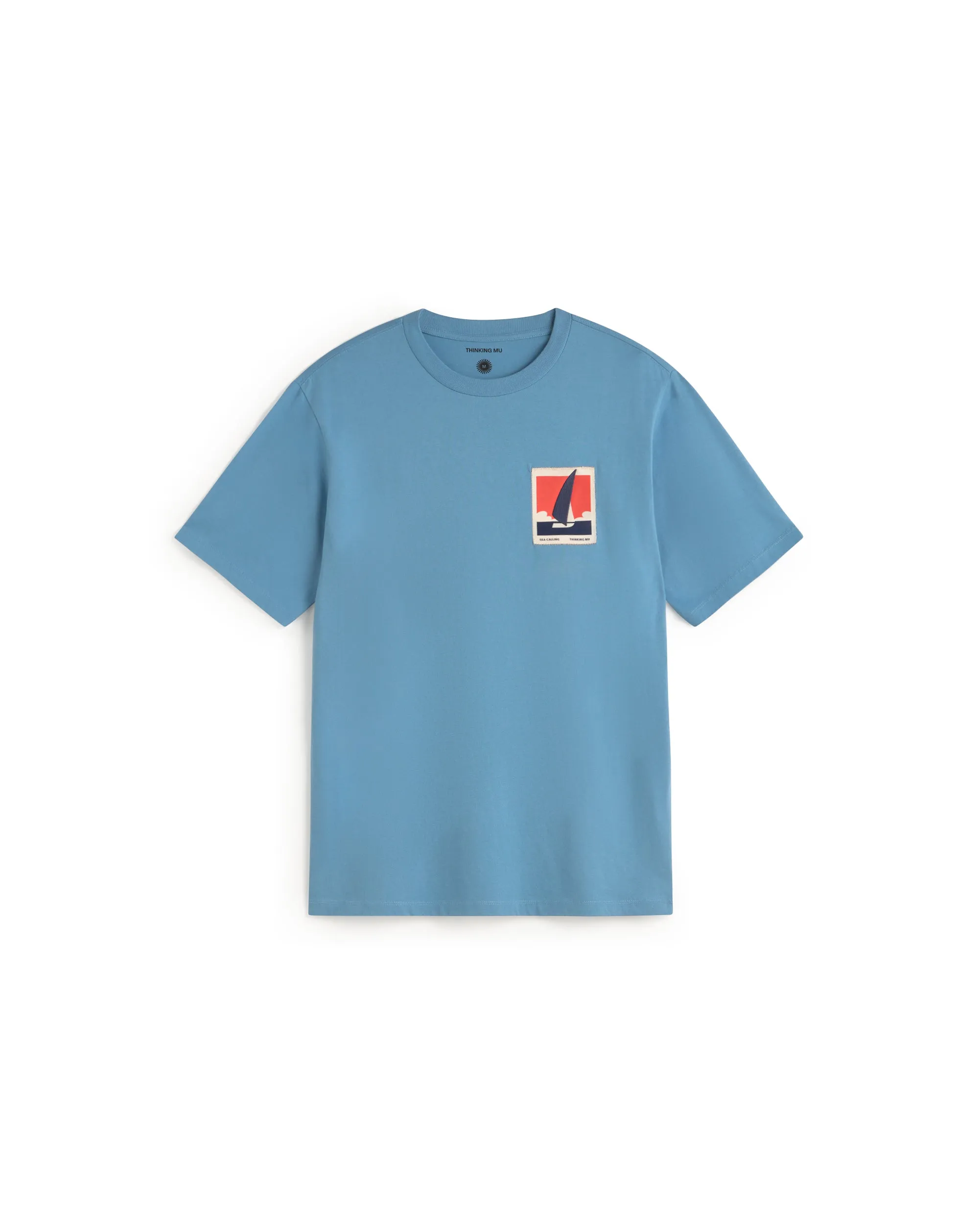 Camiseta azul patched optimist Zach sold by Thinking Mu product image thumbnail 5