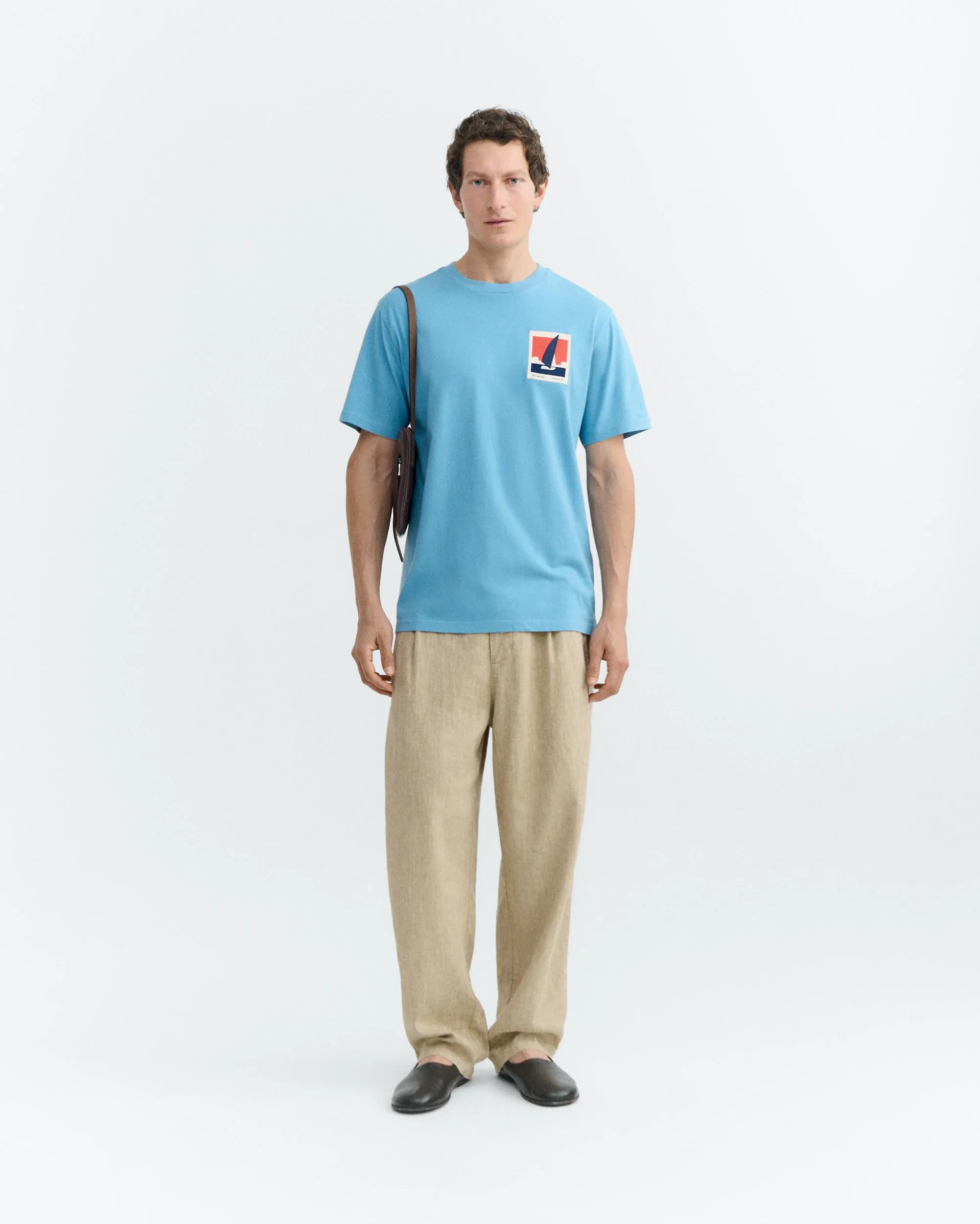 Camiseta azul patched optimist Zach sold by Thinking Mu