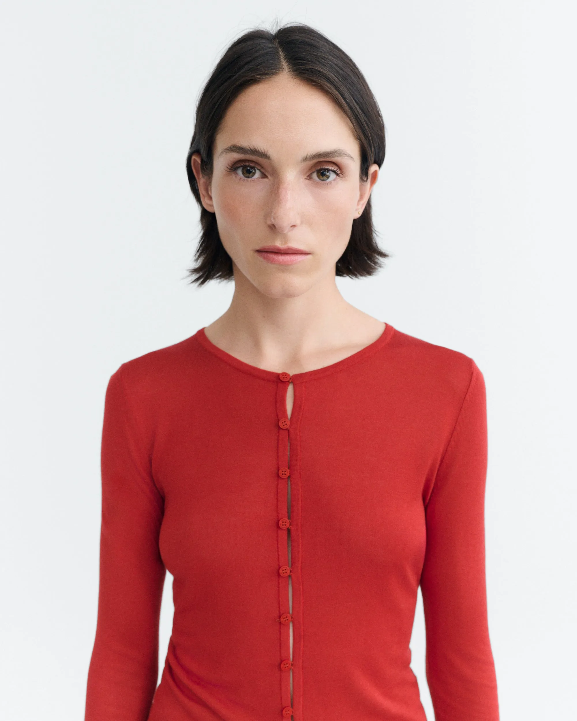Cardigan punto rojo transparente Manon sold by Thinking Mu product image thumbnail 2