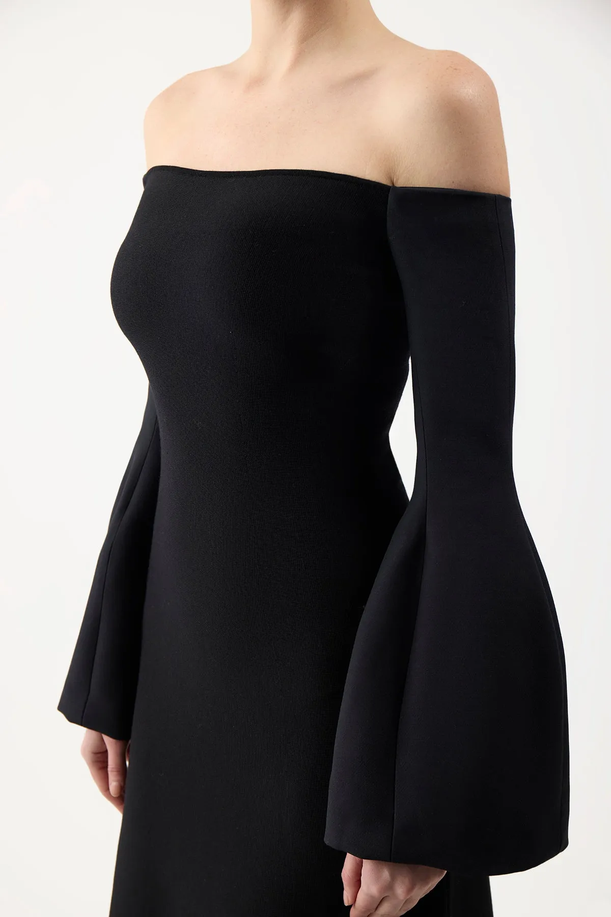 Sinead Dress in Black Wool Silk Cady sold by Gabriela Hearst product image thumbnail 5