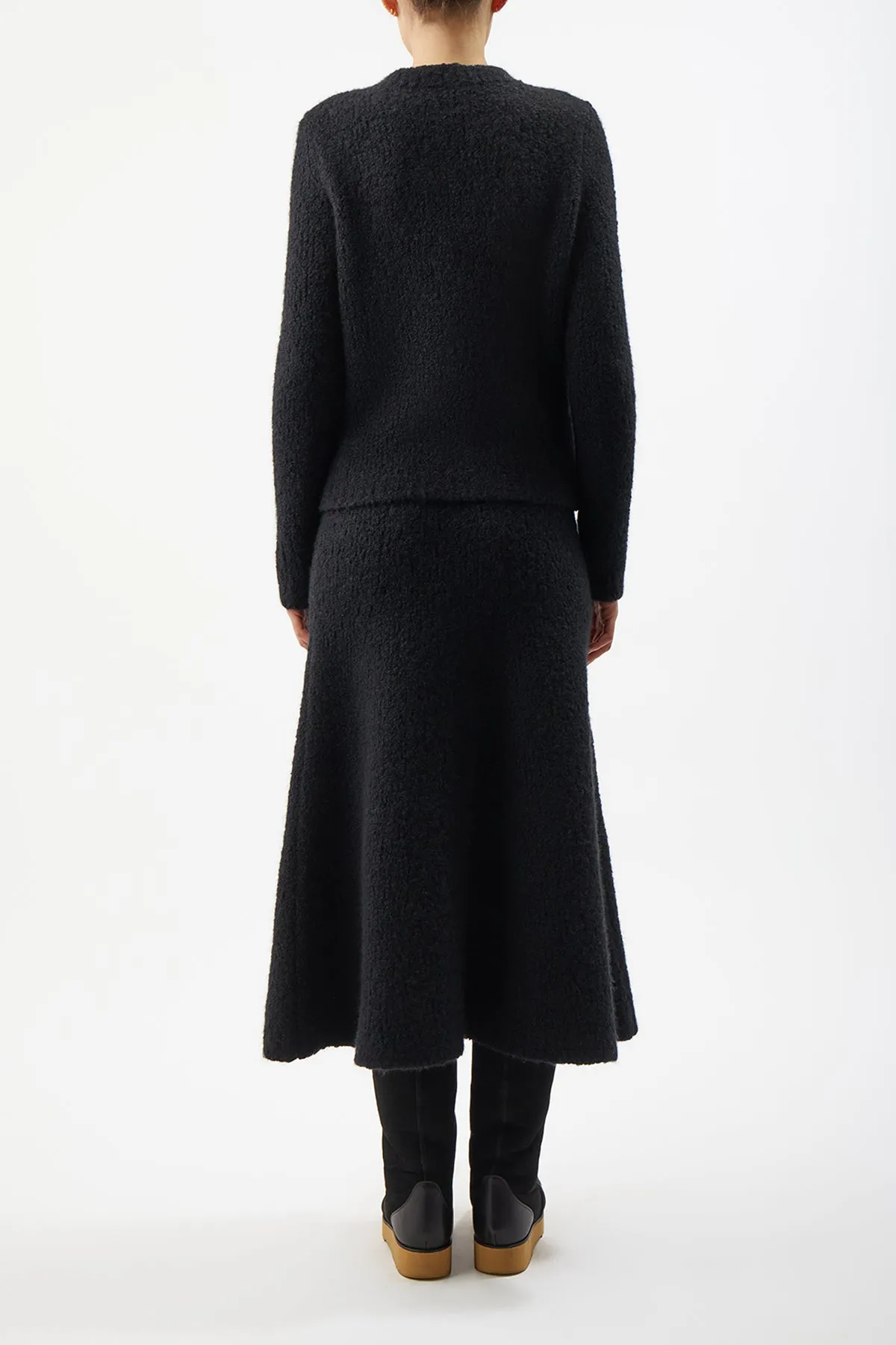 Pablo Skirt in Black Cashmere Boucle sold by Gabriela Hearst product image thumbnail 4