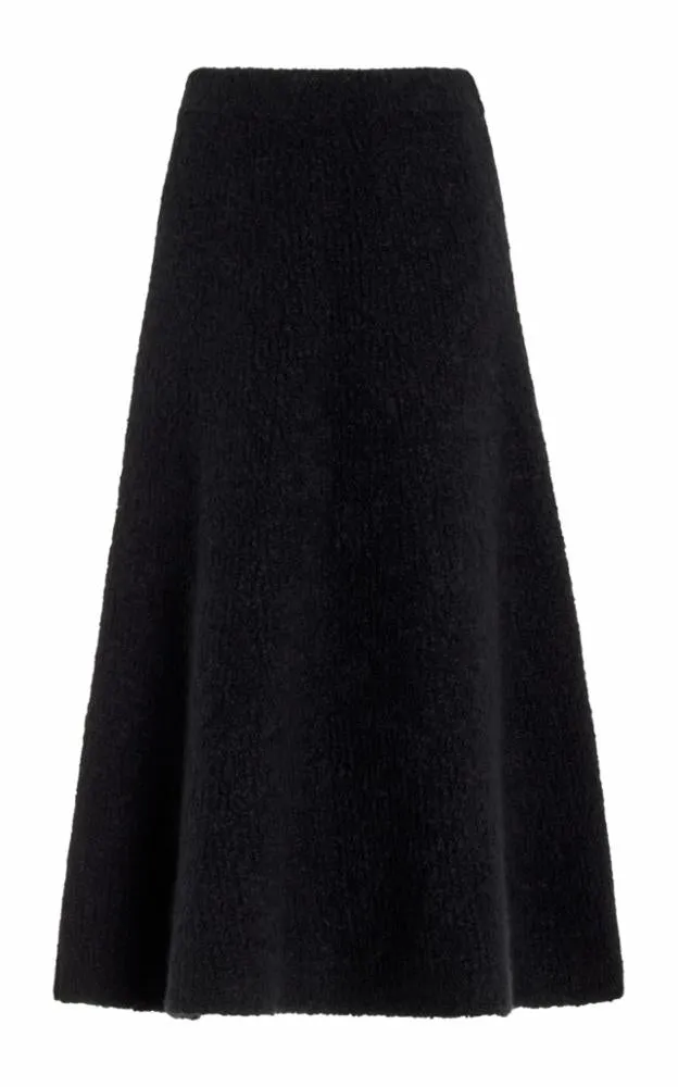 Pablo Skirt in Black Cashmere Boucle sold by Gabriela Hearst
