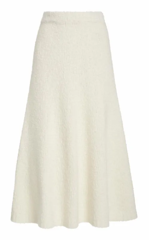 Pablo Skirt in Ivory Cashmere Silk Boucle sold by Gabriela Hearst