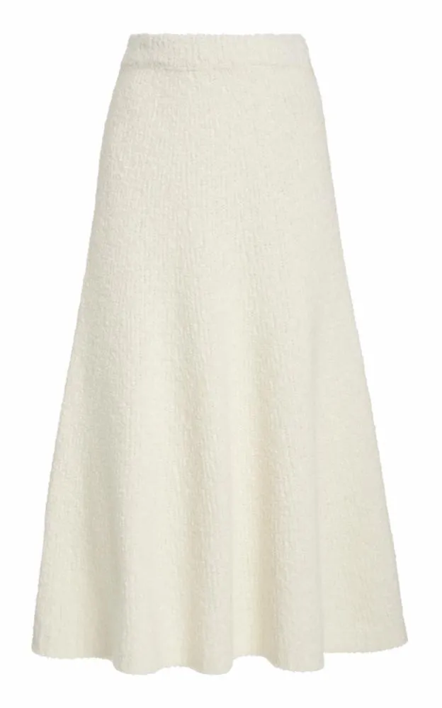 Pablo Skirt in Ivory Cashmere Silk Boucle sold by Gabriela Hearst