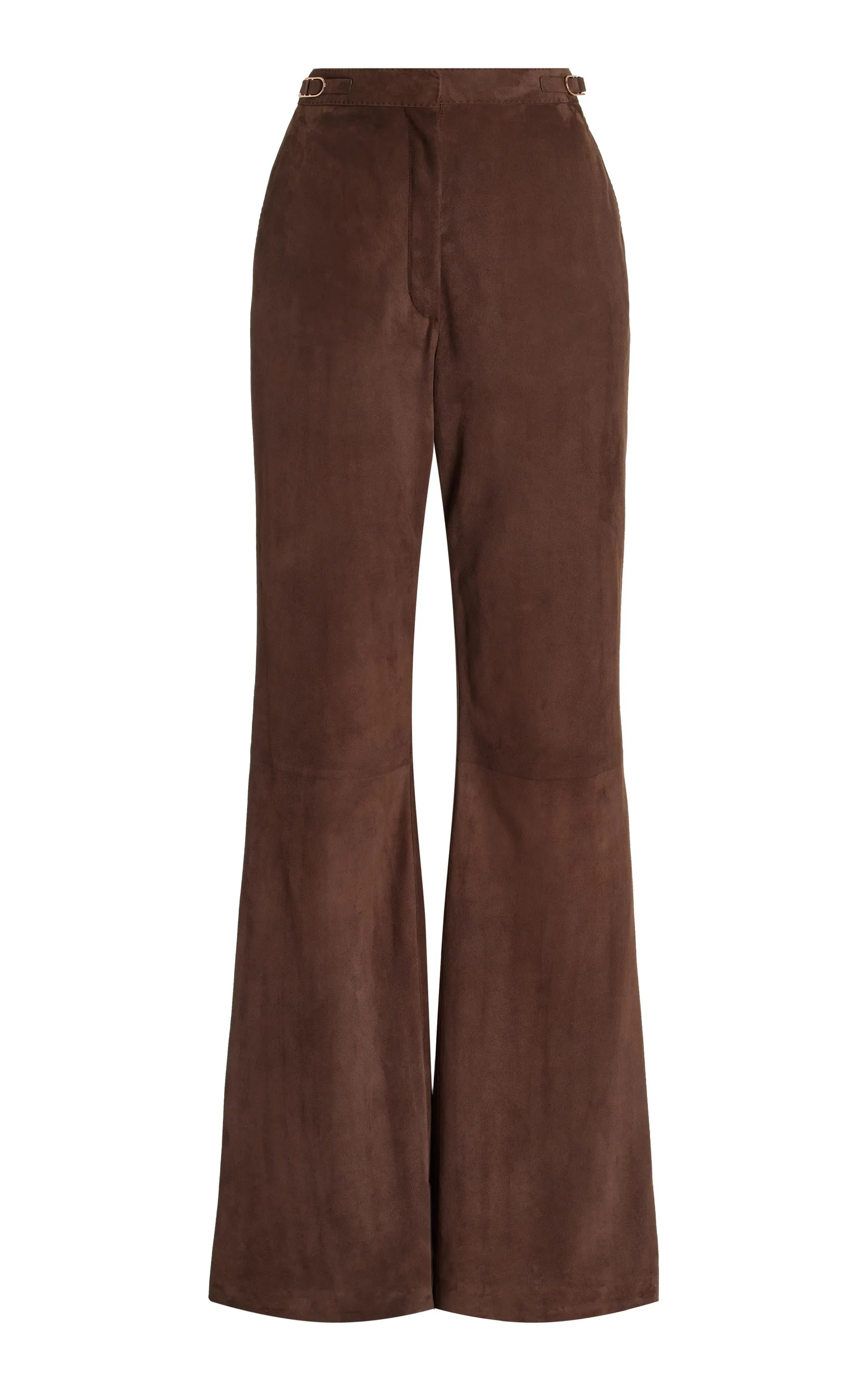 Vesta Pant in Chocolate Suede sold by Gabriela Hearst