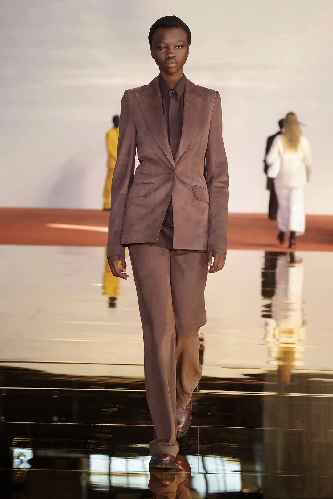 Vesta Pant in Chocolate Suede sold by Gabriela Hearst product image thumbnail 2