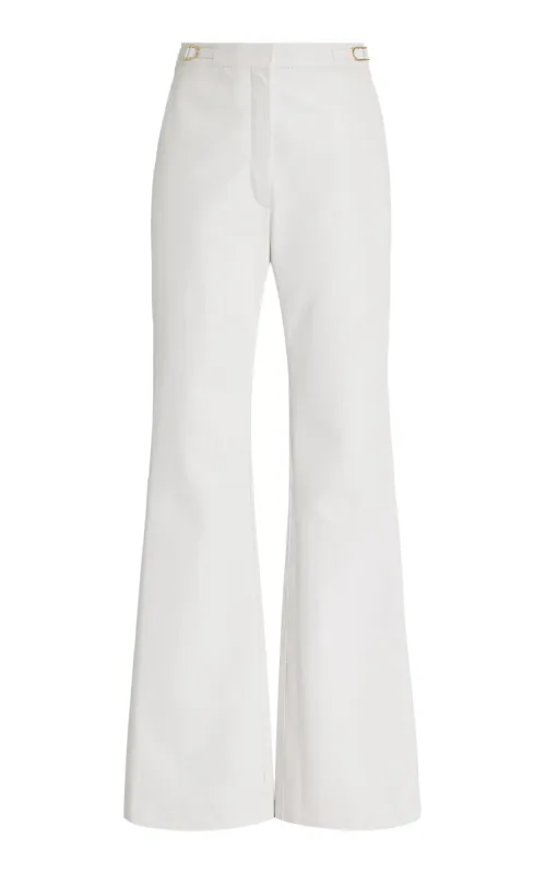 Vesta Pant in Ivory Leather sold by Gabriela Hearst