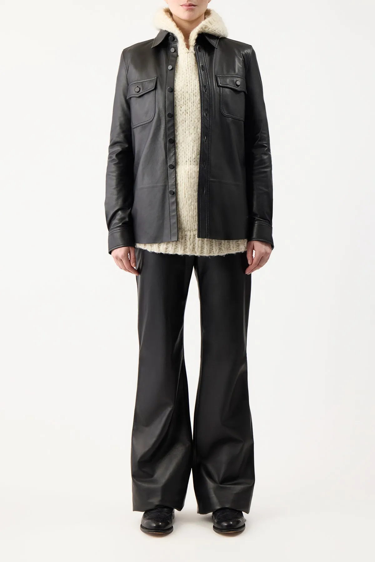 Vesta Pant in Black Nappa Leather sold by Gabriela Hearst product image thumbnail 2