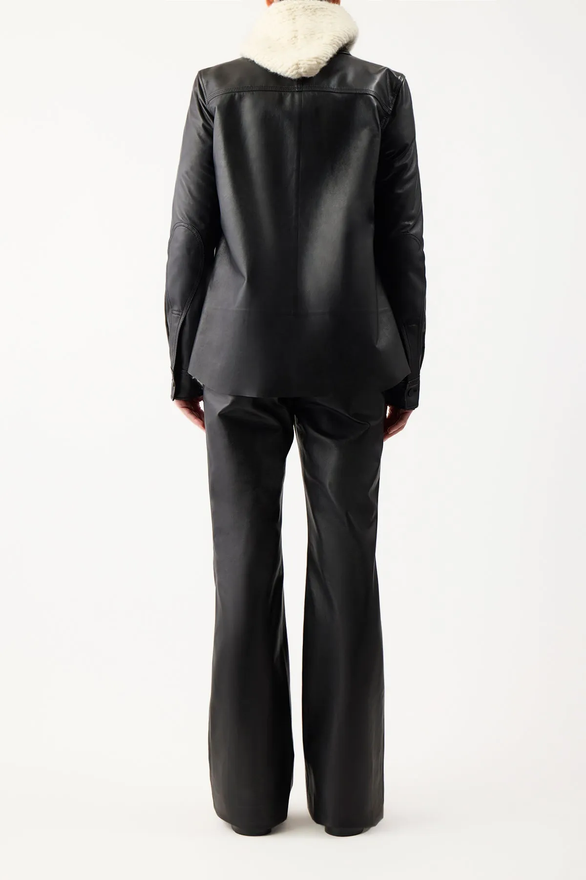 Vesta Pant in Black Nappa Leather sold by Gabriela Hearst product image thumbnail 3