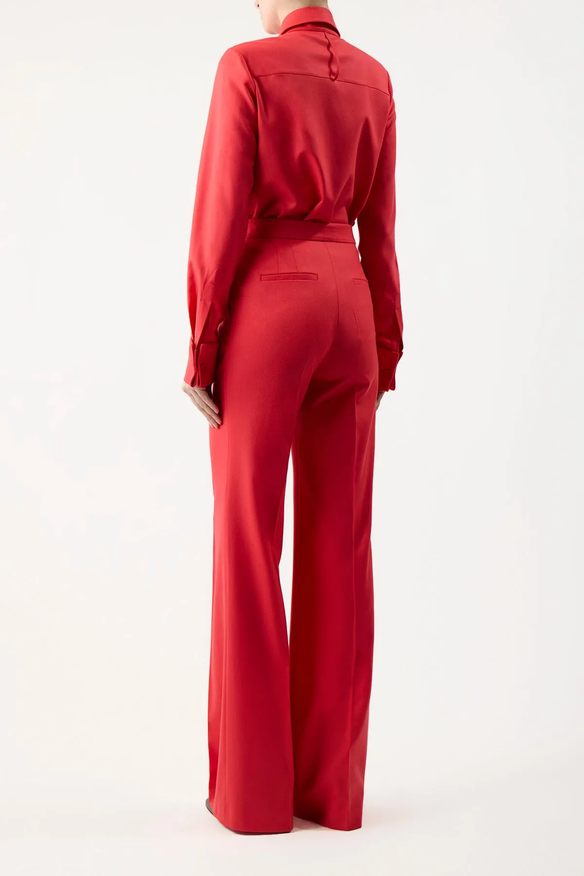 Vesta Pant in Red Topaz Superfine Wool sold by Gabriela Hearst product image thumbnail 5