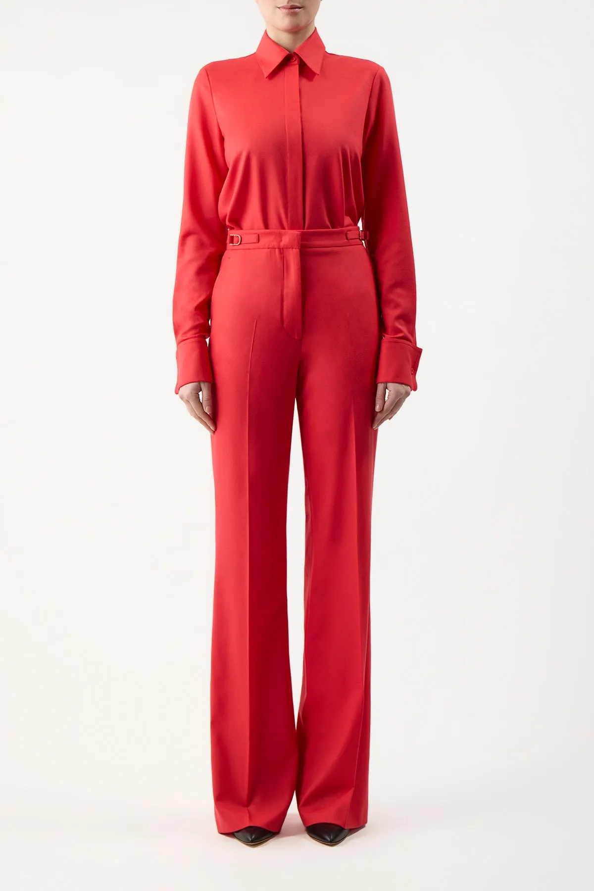 Vesta Pant in Red Topaz Superfine Wool sold by Gabriela Hearst product image thumbnail 2