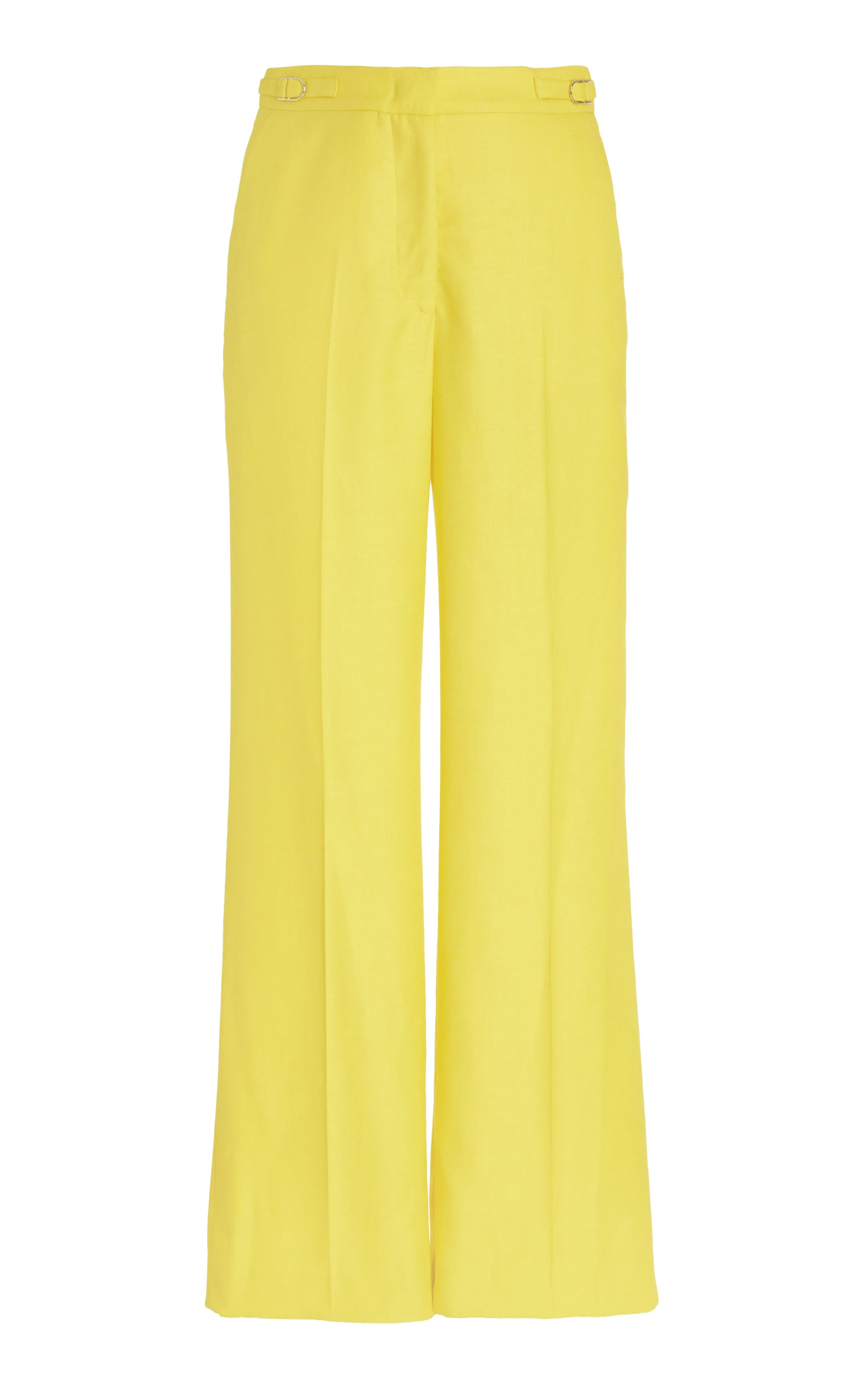 Vesta Pant in Cadmium Yellow Virgin Wool and Silk Linen sold by Gabriela Hearst