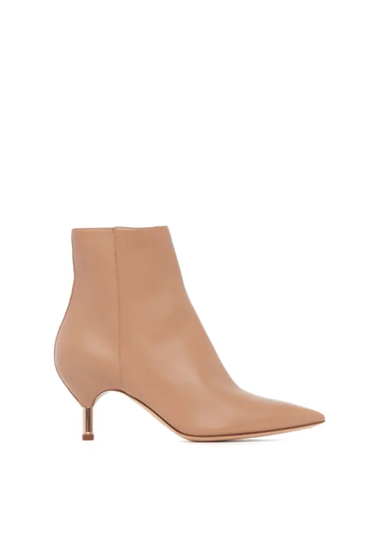 Valeria Ankle Boot in Dark Camel Leather sold by Gabriela Hearst