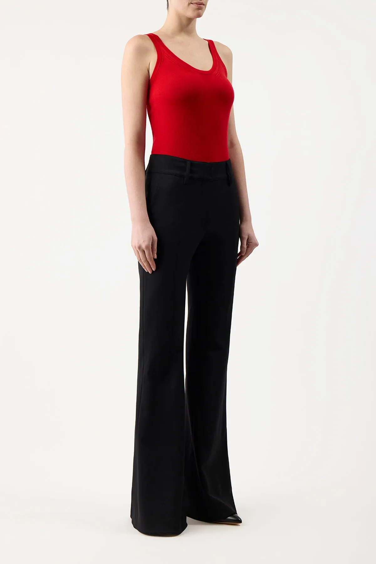 Toby Knit Tank Top in Red Topaz Cashmere Silk sold by Gabriela Hearst product image thumbnail 3