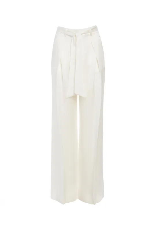 Thomazia Pant in Ivory Silk sold by Gabriela Hearst