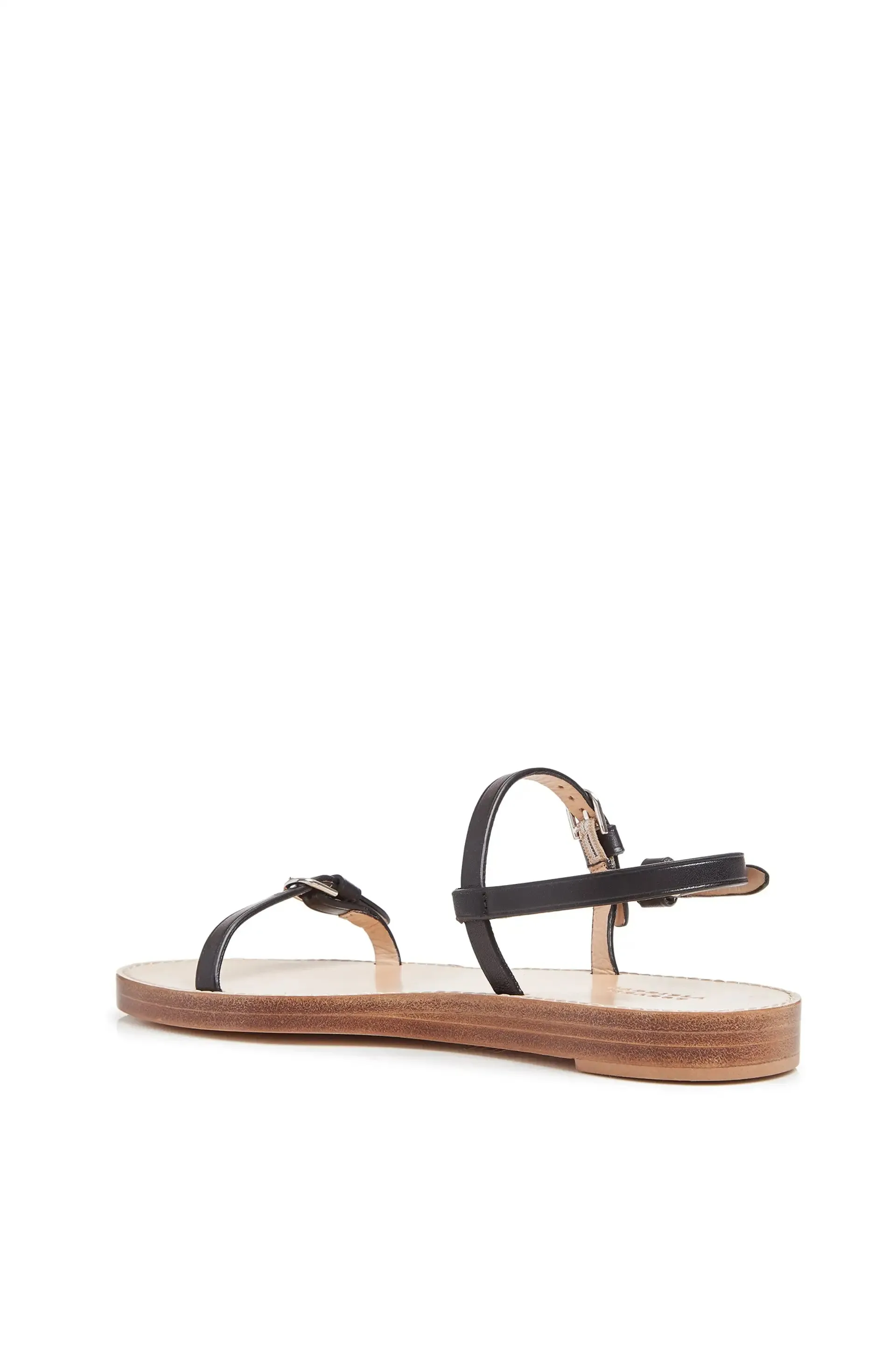 Steward Flat Sandal in Black Leather sold by Gabriela Hearst product image thumbnail 3