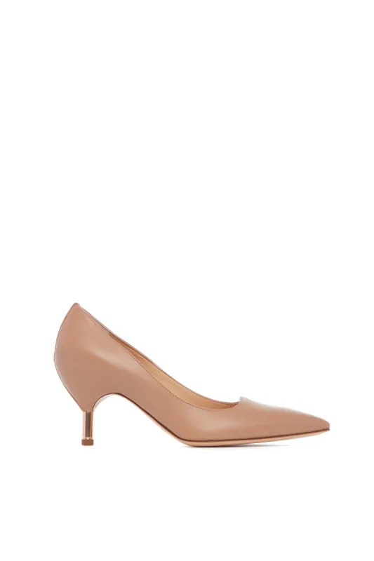 Sofia Pump in Dark Camel Leather sold by Gabriela Hearst