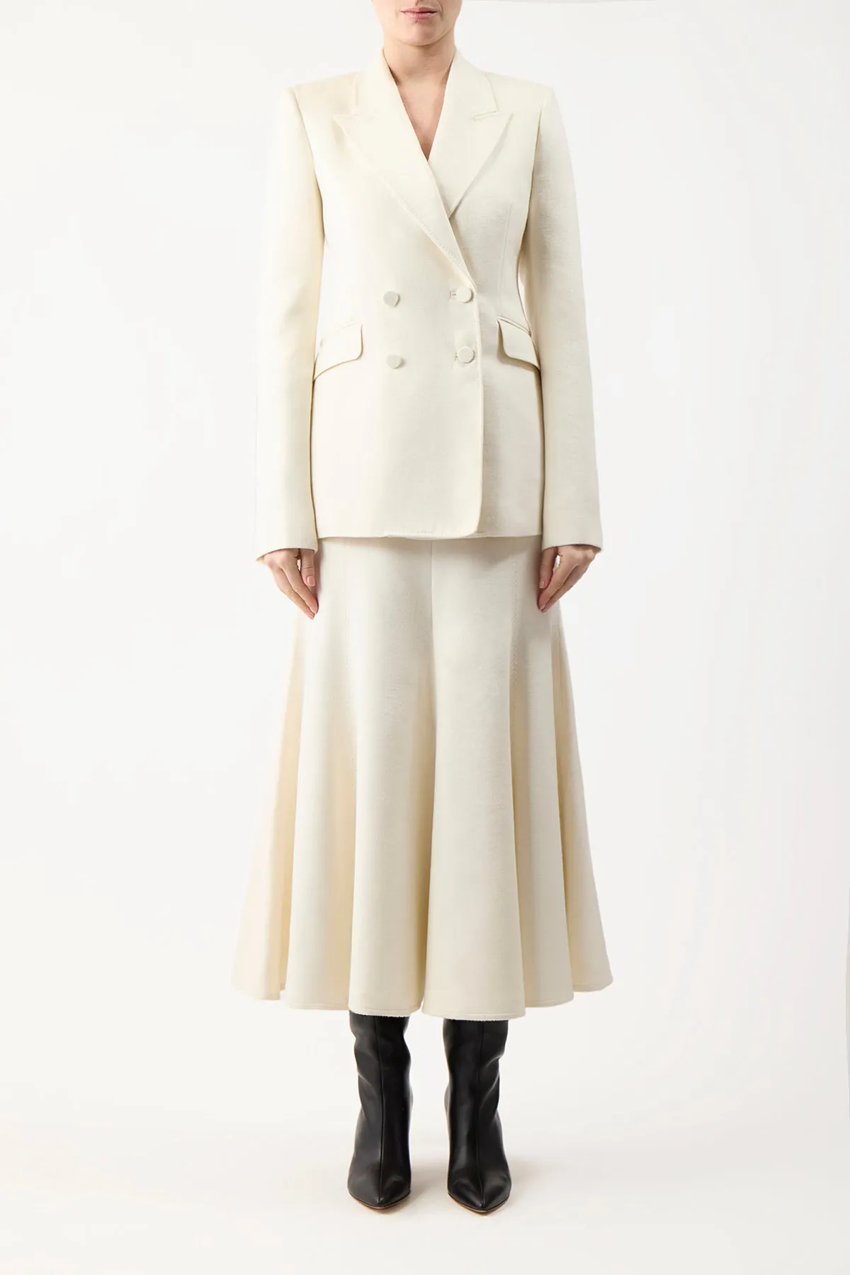 Stephanie Blazer in Ivory Winter Silk sold by Gabriela Hearst product image thumbnail 2