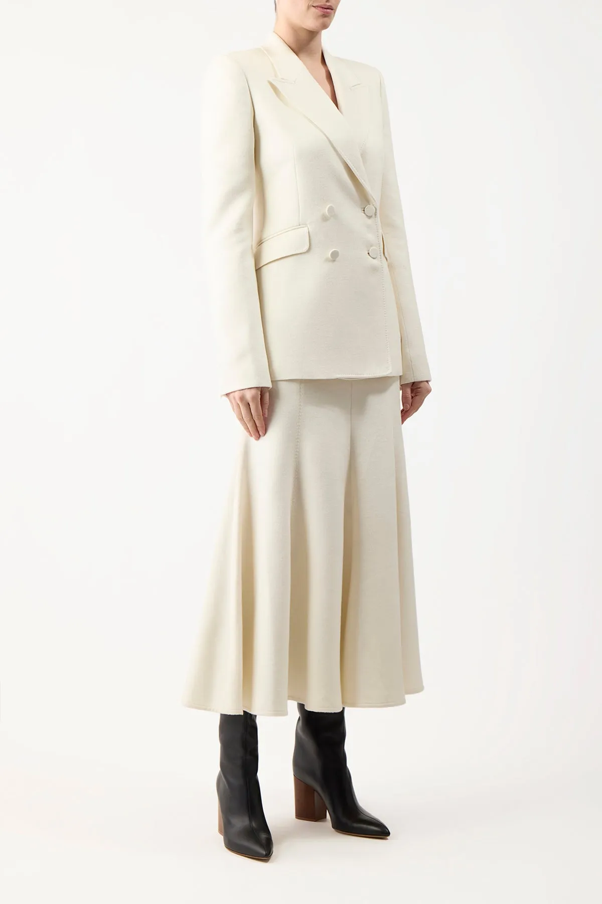 Stephanie Blazer in Ivory Winter Silk sold by Gabriela Hearst product image thumbnail 3