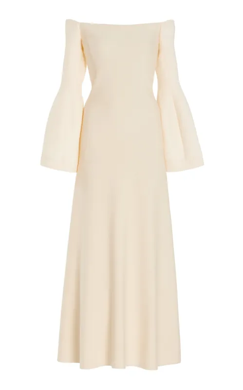 Sinead Dress in Ivory Wool Silk Cady sold by Gabriela Hearst