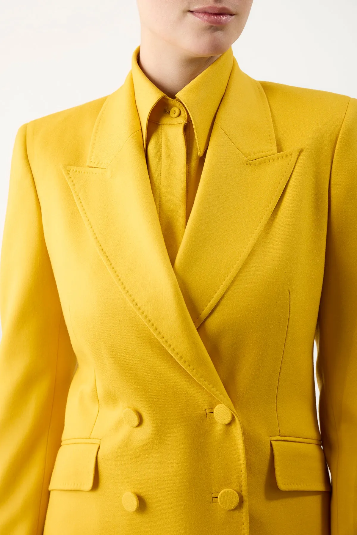 Stephanie Blazer in Golden Birch Superfine Wool sold by Gabriela Hearst product image thumbnail 5