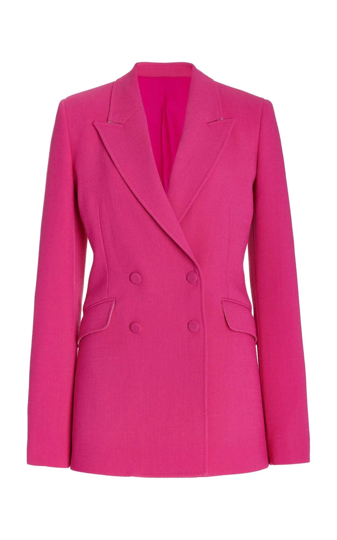 Stephanie Blazer in Fuchsia Virgin Wool Crepe sold by Gabriela Hearst