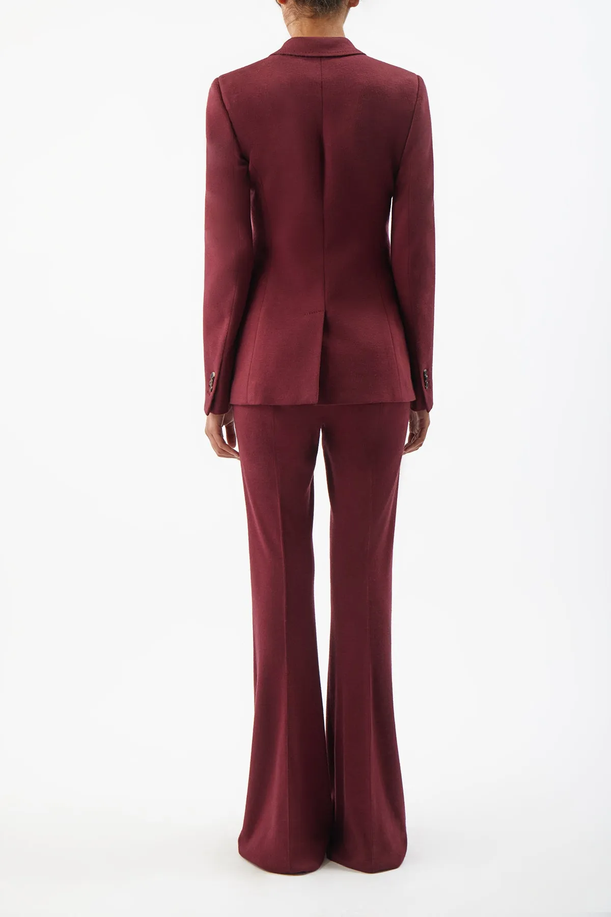 Stephanie Blazer in Burgundy Wool sold by Gabriela Hearst product image thumbnail 4