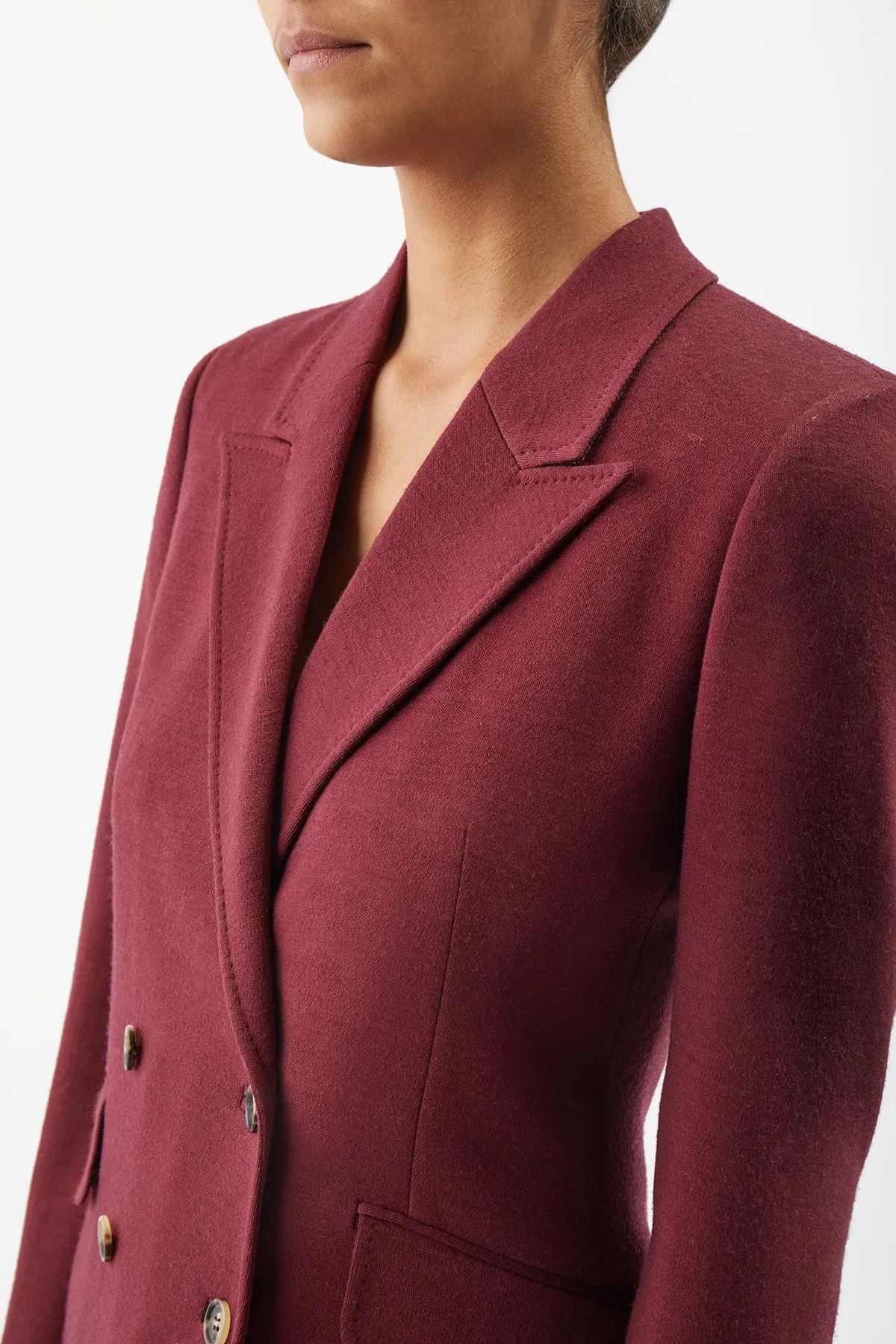 Stephanie Blazer in Burgundy Wool sold by Gabriela Hearst product image thumbnail 5