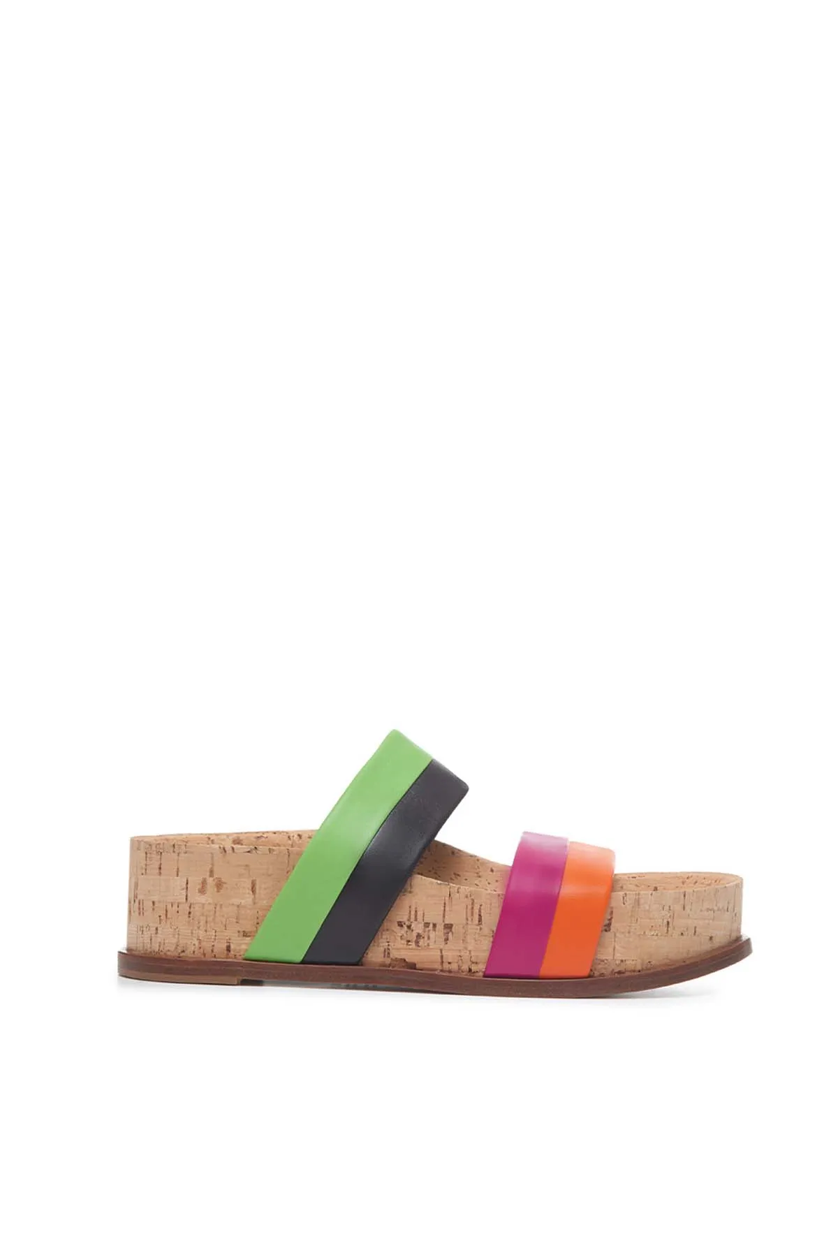 Striker Platform Sandal in Multi Nappa Leather sold by Gabriela Hearst