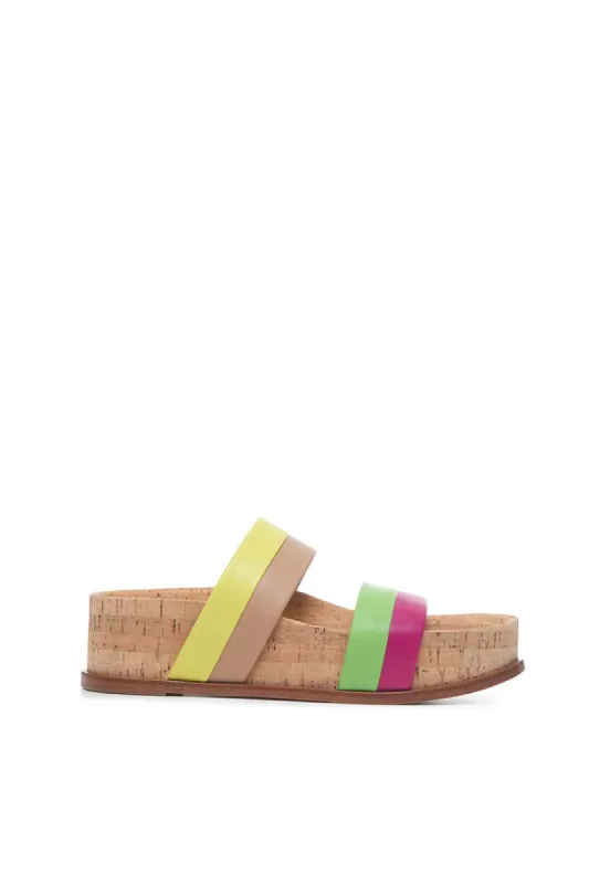 Striker Platform Sandal in Multi Nappa Leather sold by Gabriela Hearst