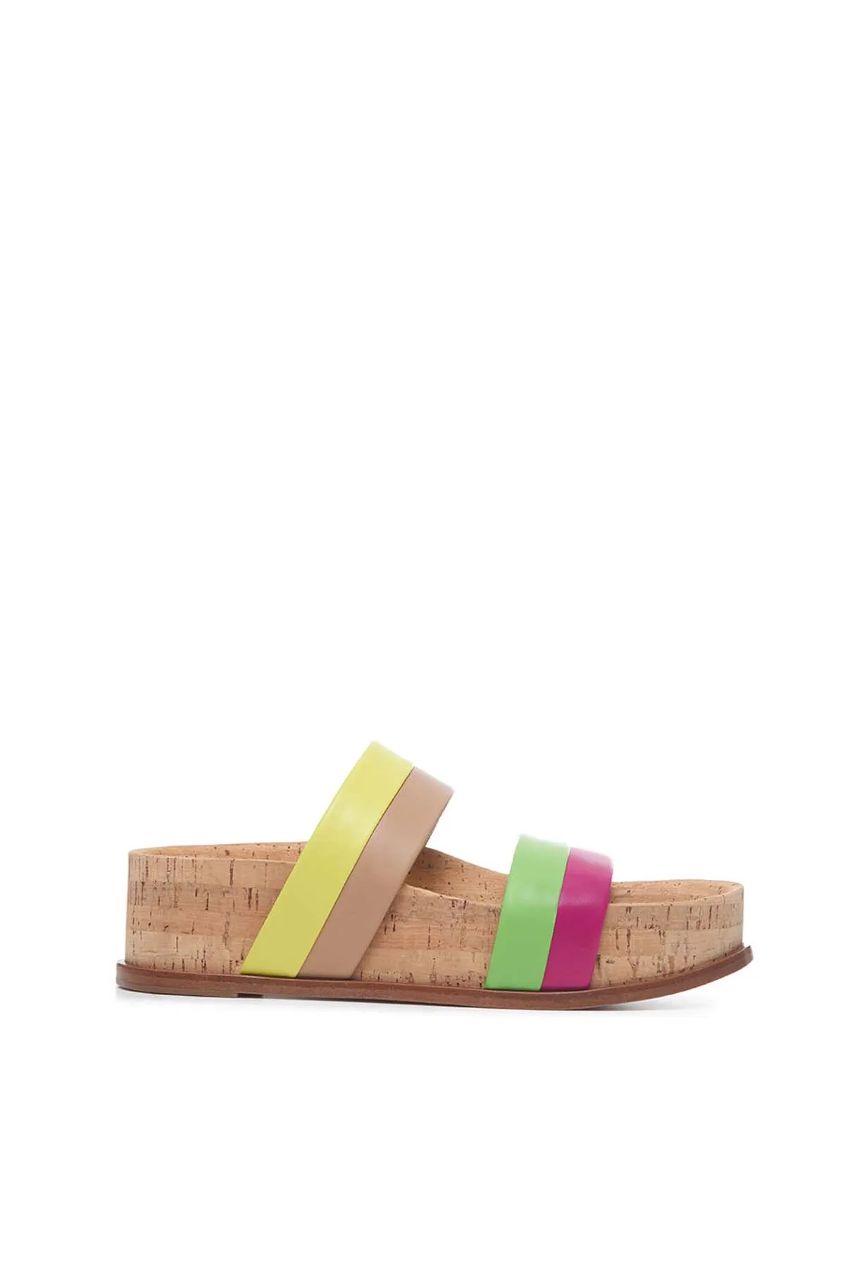 Striker Platform Sandal in Multi Nappa Leather sold by Gabriela Hearst